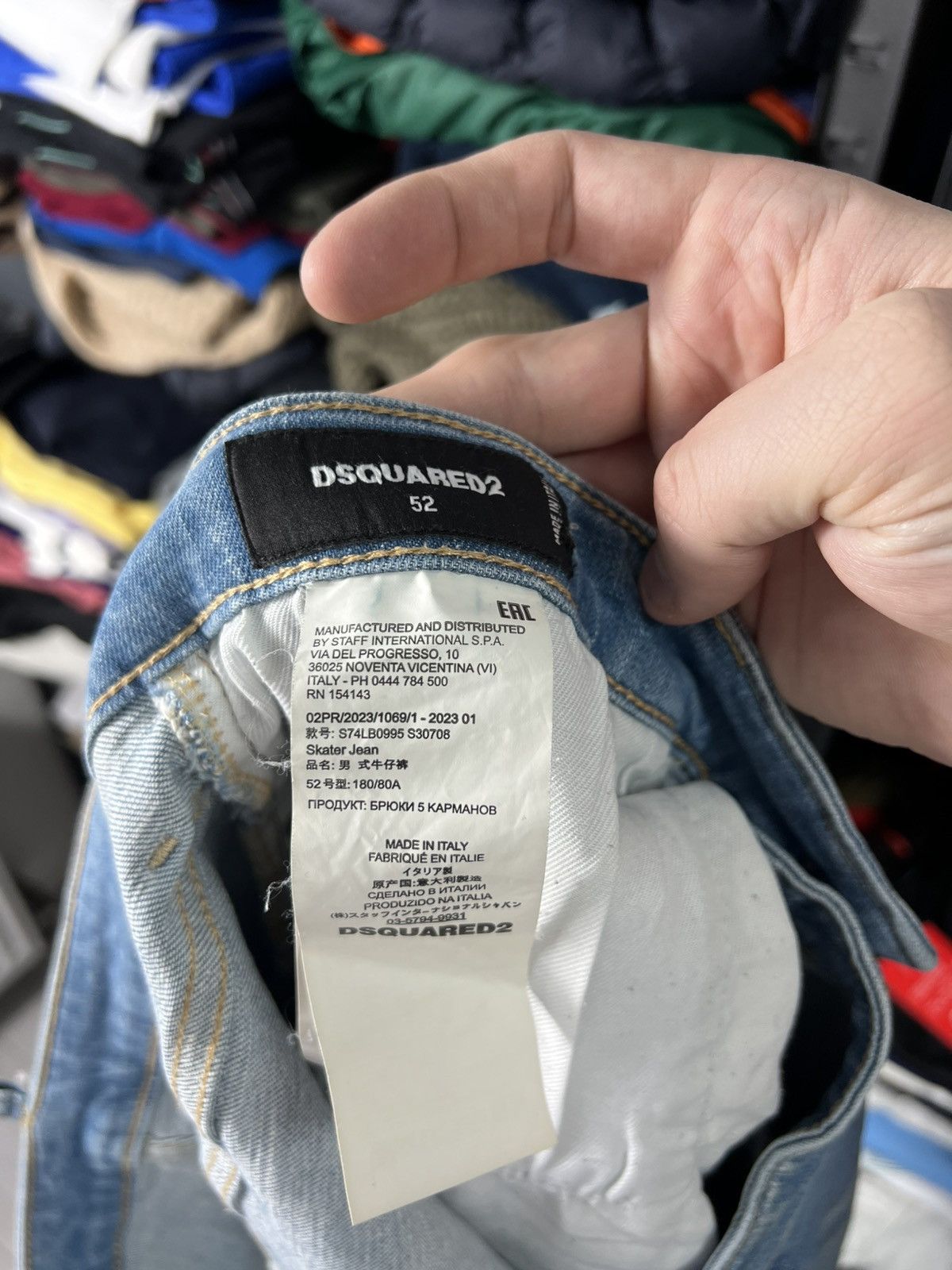 Dsquared2 Dsquared2 Light Wash Distressed Jeans Size 52 Slim Fit Italy Size US 36 / EU 52 - 16 Thumbnail