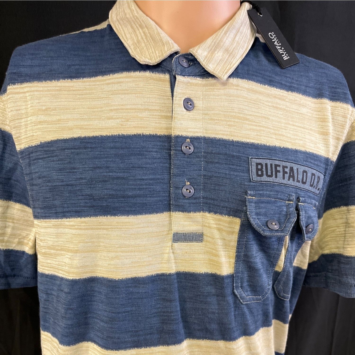 Buffalo David Bitton Buffalo David Bitton Men's Blue/Beige Shirt/T-Shirt SzM SKU Size US M / EU 48-50 / 2 - 3 Thumbnail
