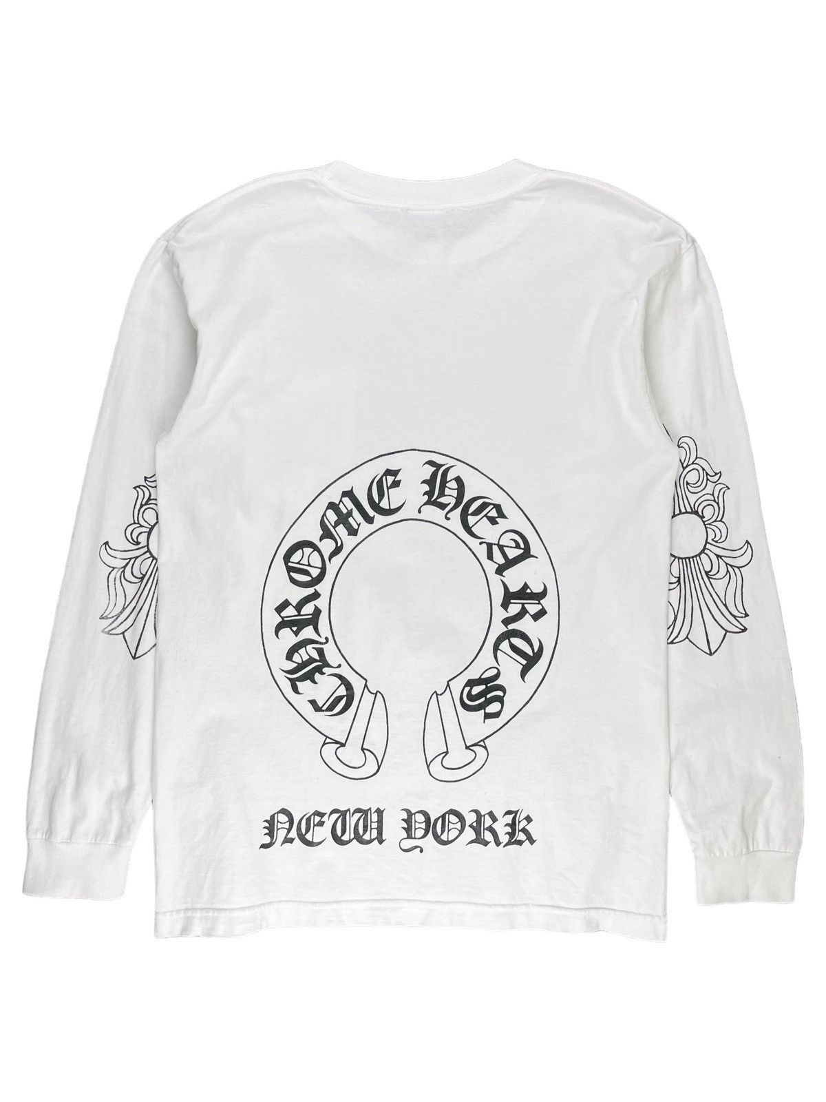 Chrome Hearts New York Horseshoe Floral Longsleeve Tshirt