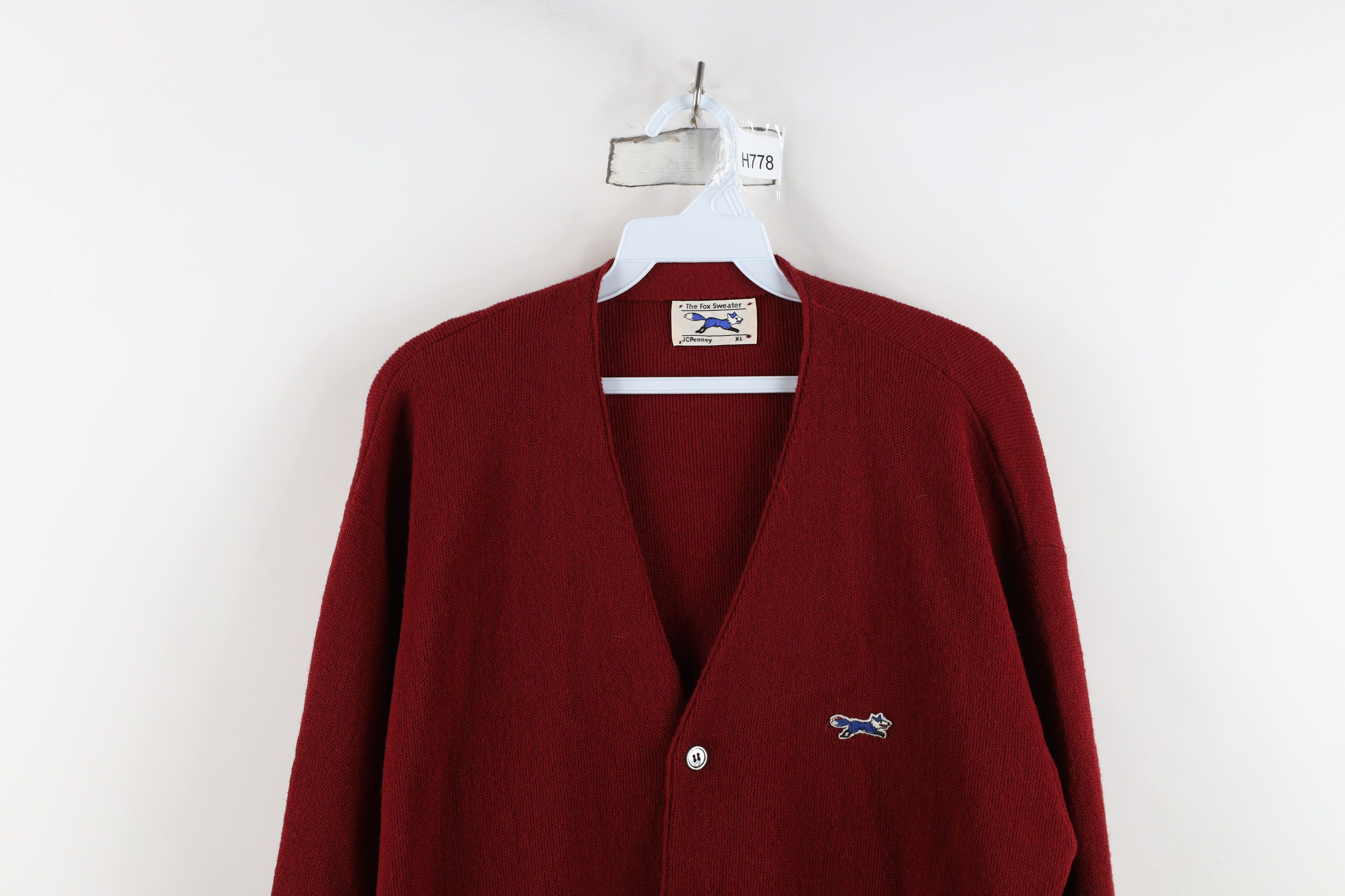 Vintage Vintage 70s Streetwear Knit Button Cardigan Sweater Red USA Size US XL / EU 56 / 4 - 2 Thumbnail