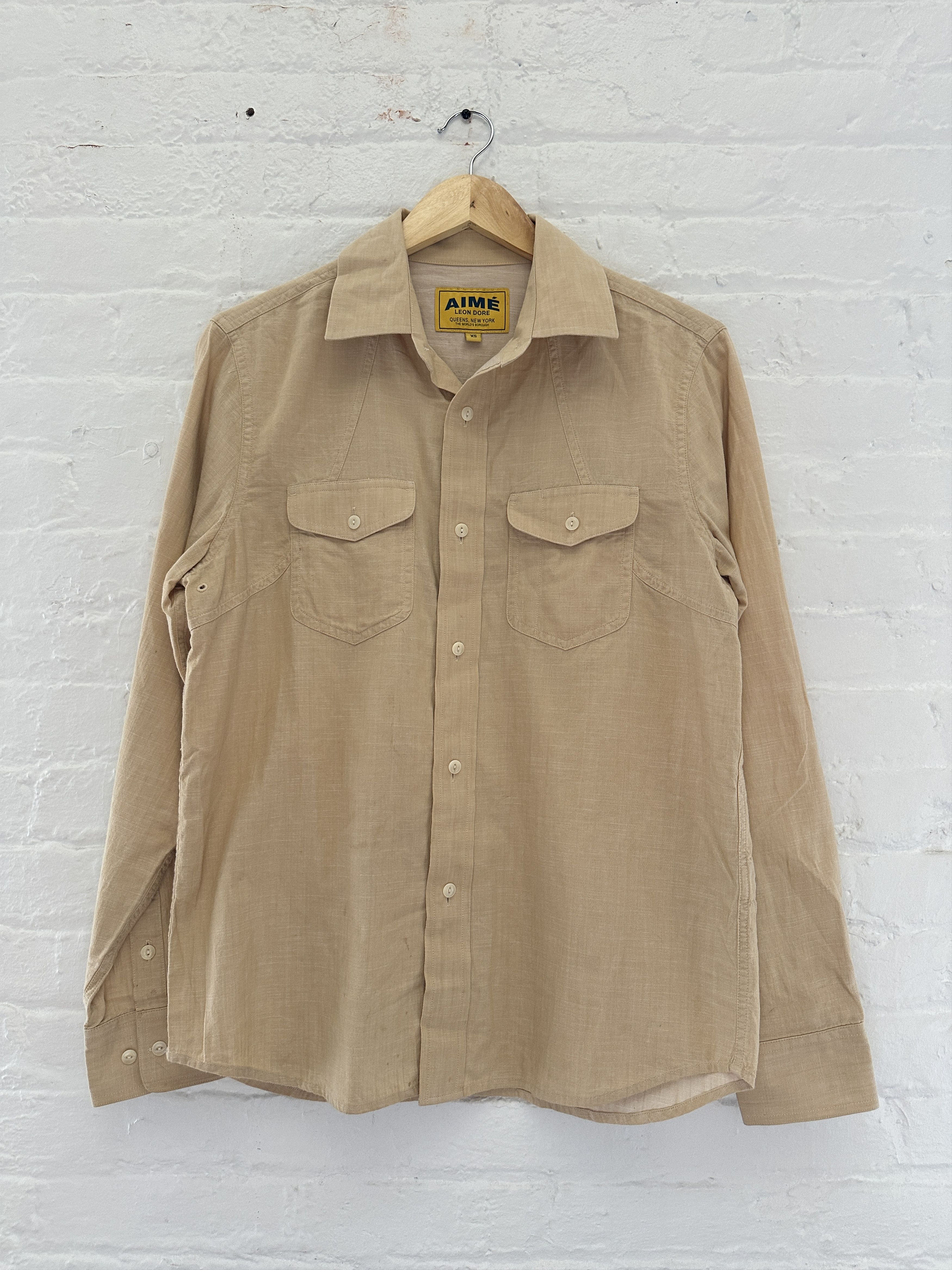 Aime Leon Dore Aime Leon Dore Linen Work Shirt Size US XS / EU 42 / 0 - 1 Thumbnail