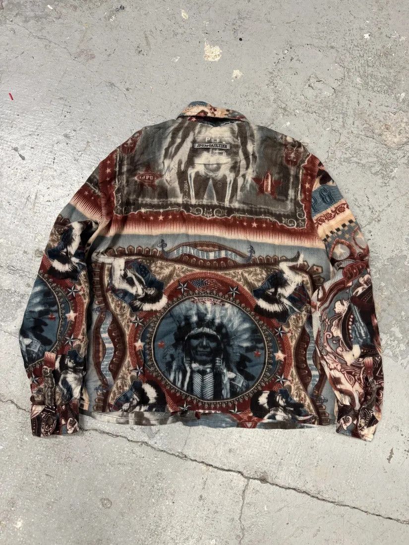 Jean Paul Gaultier × Vintage 1990s Jean Paul Gaultier Native American Indian Contemporary Shirt Size XS / US 0-2 / IT 36-38 - 2 Thumbnail