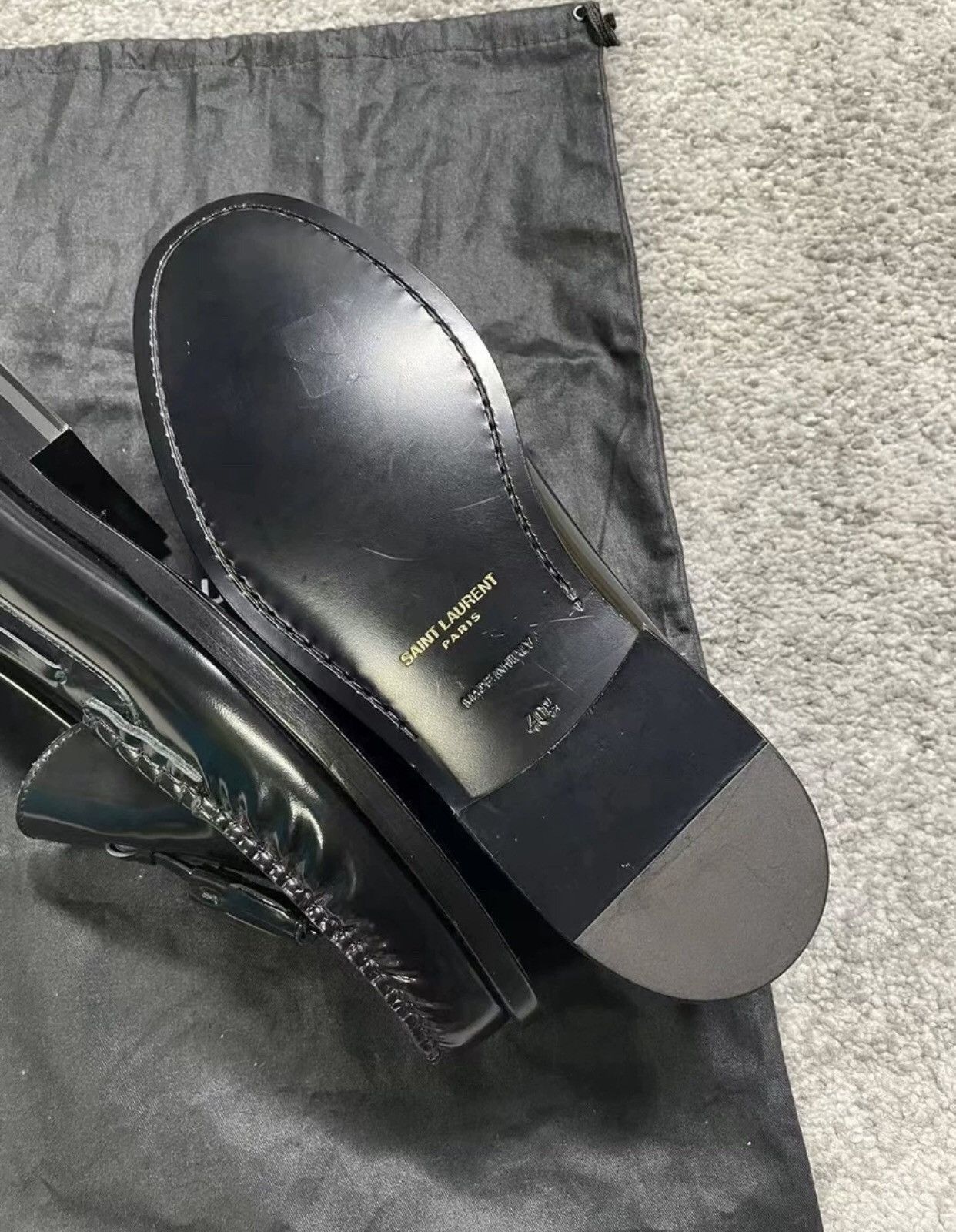 Saint Laurent Paris × Yves Saint Laurent Saint Laurent men's leather shoes Size US 8.5 / EU 41-42 - 5 Thumbnail