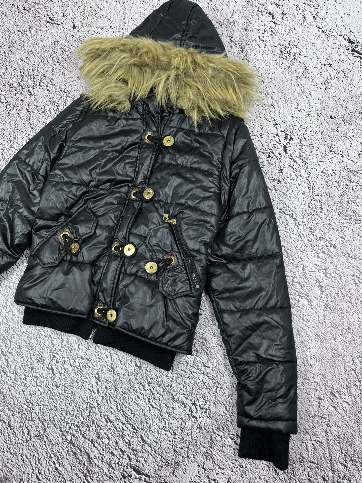 Southpole Vintage 2000s y2k Baby Phat Faux Fur Puffer Jacket Bomber Size M / US 6-8 / IT 42-44 - 4 Thumbnail