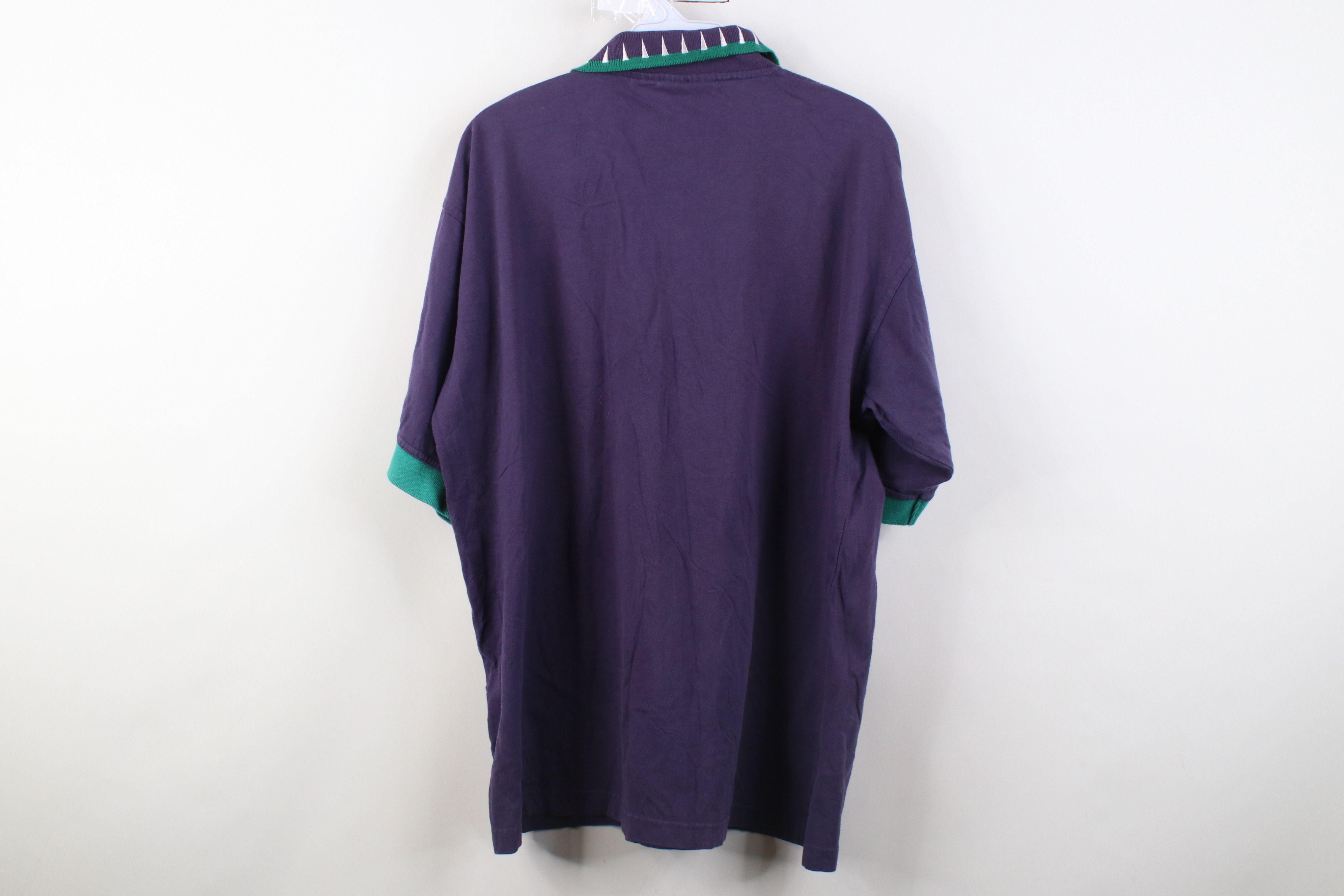 Vintage Vintage 90s Streetwear Geometric Knit Golf Polo Shirt Size US L / EU 52-54 / 3 - 14 Thumbnail