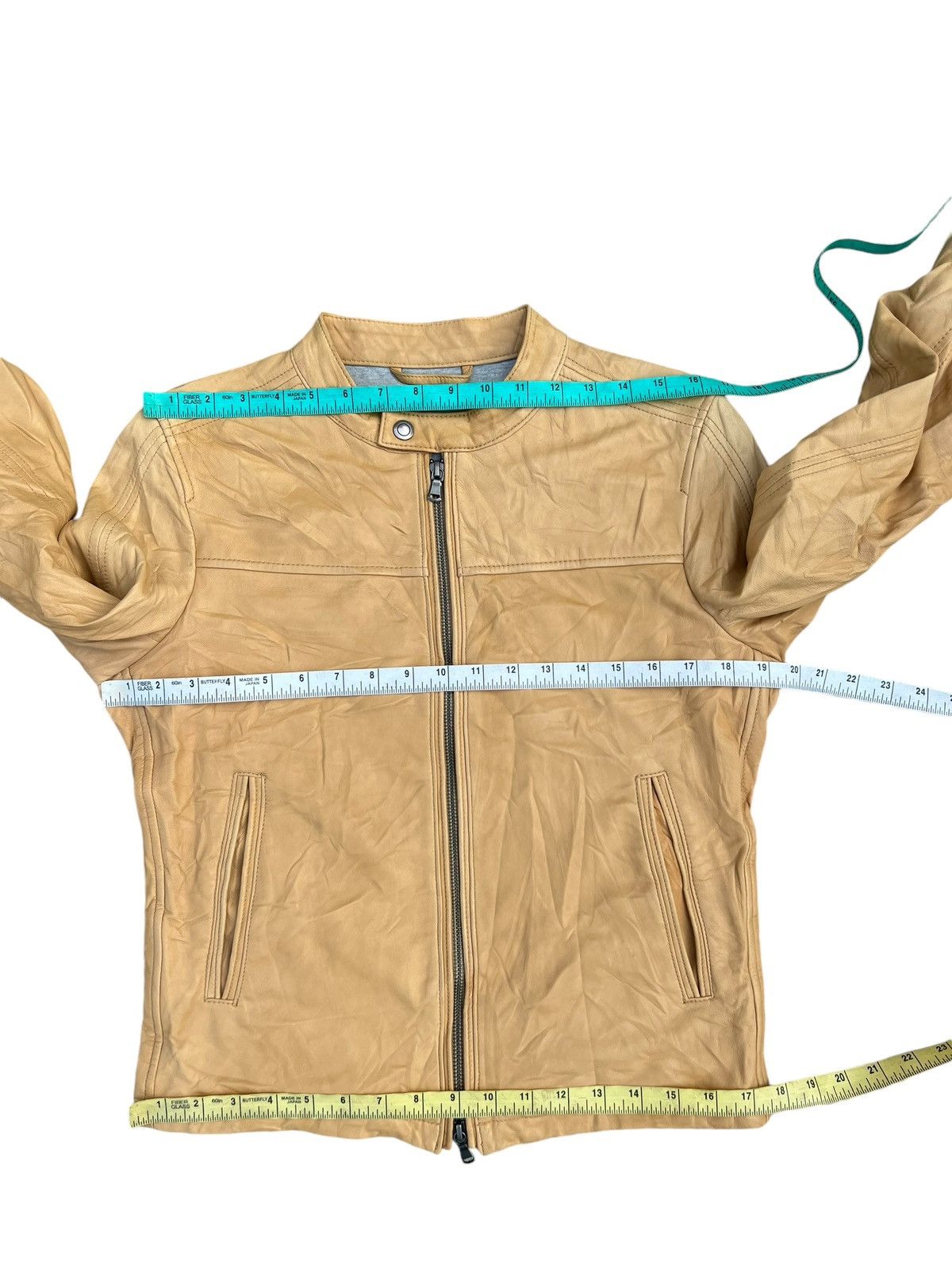 Nicole Club Monsieur Nicole Fade Patina Sheepskin Leather Racer Jacket Size US S / EU 44-46 / 1 - 2 Thumbnail