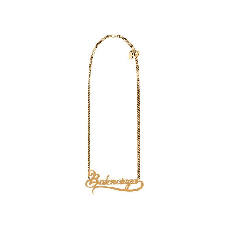 Balenciaga typo valentine necklace gold Size ONE SIZE - 1 Preview