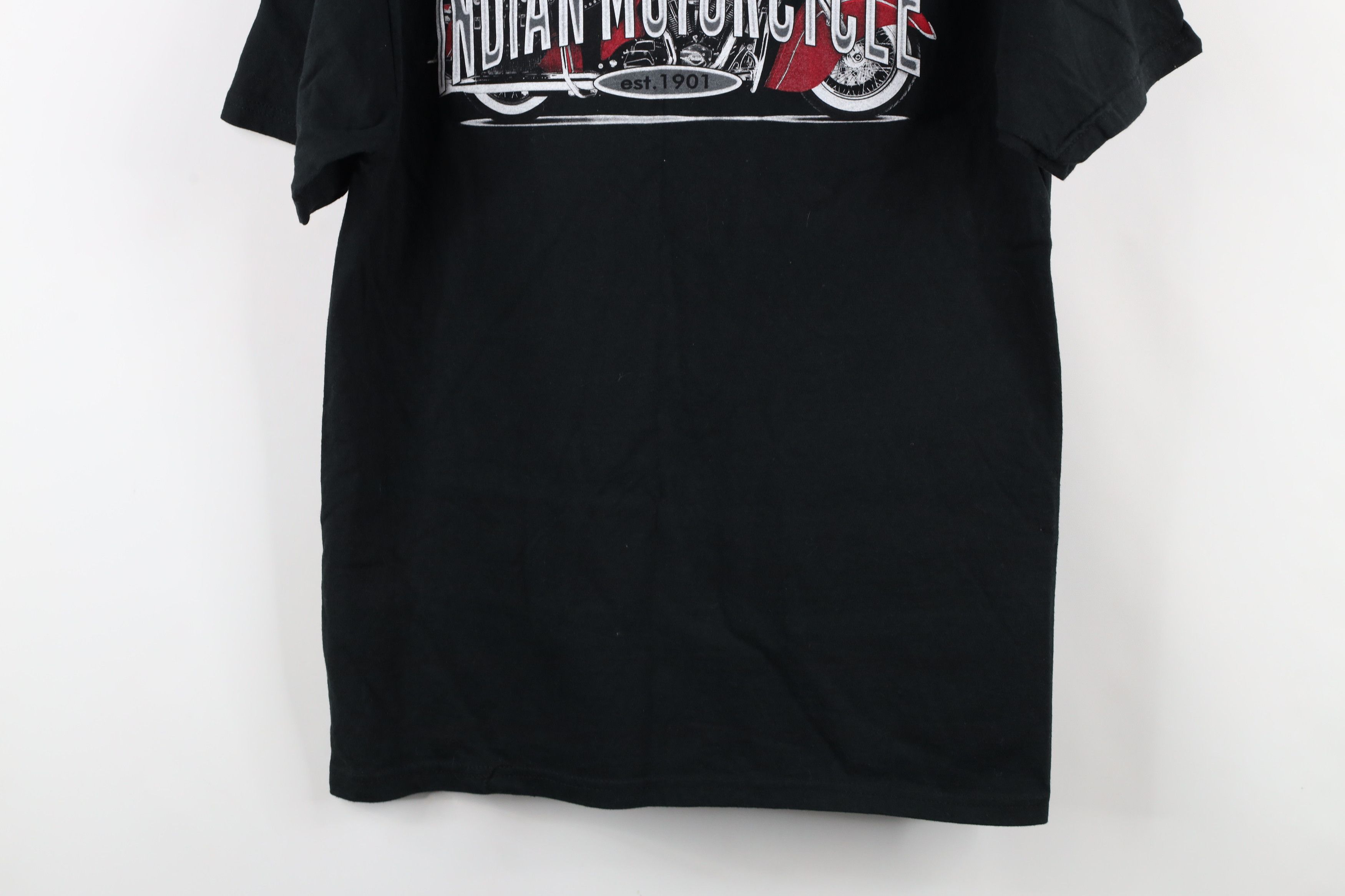 Vintage Vintage 90s Worlds Finest Indian Motorcycle T-Shirt Black Size US M / EU 48-50 / 2 - 12 Thumbnail