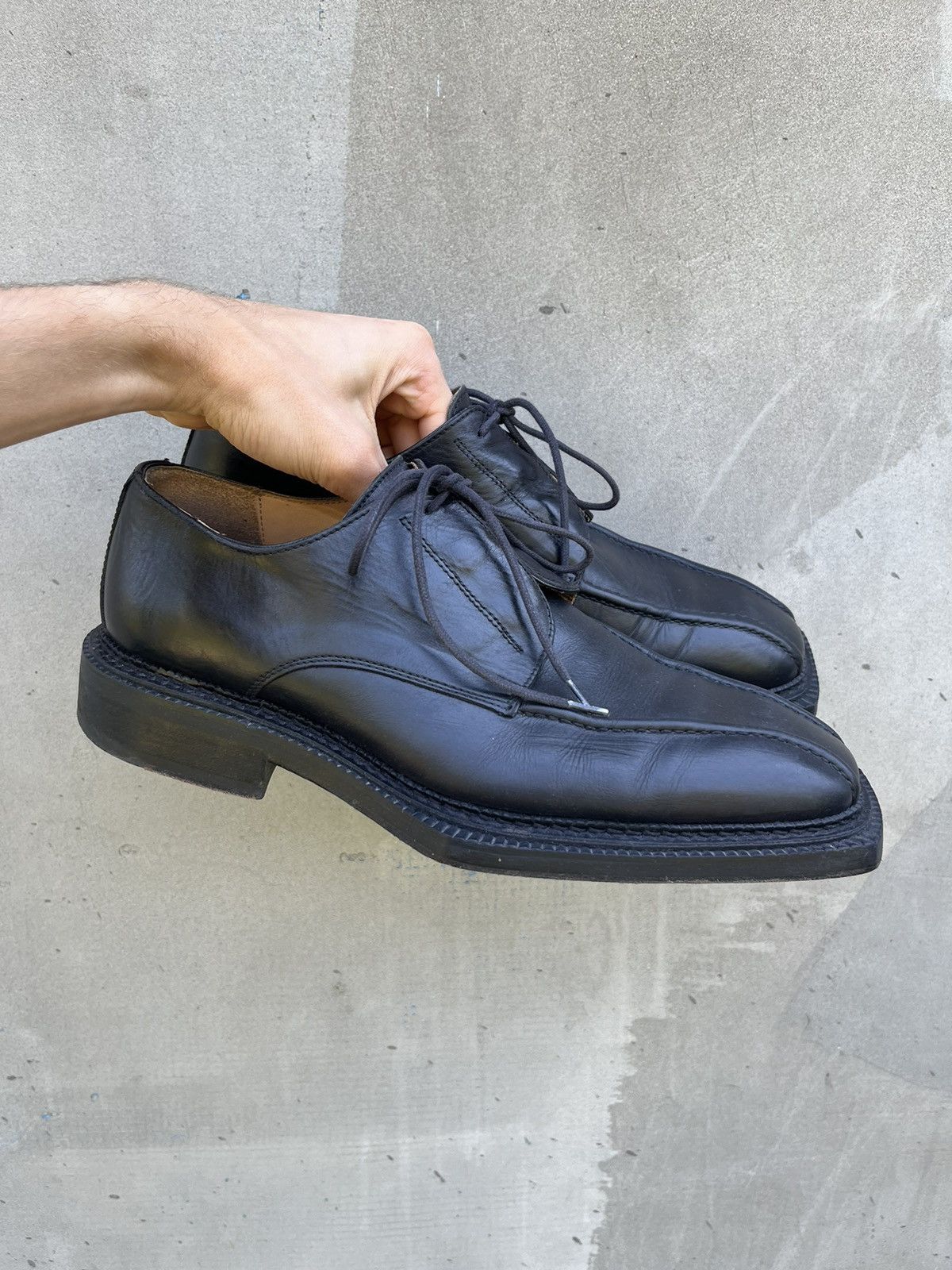 Other Avant Garde Square Sole Balenciaga Style Leather Shoes Opium Size US 10 / EU 43 - 4 Thumbnail