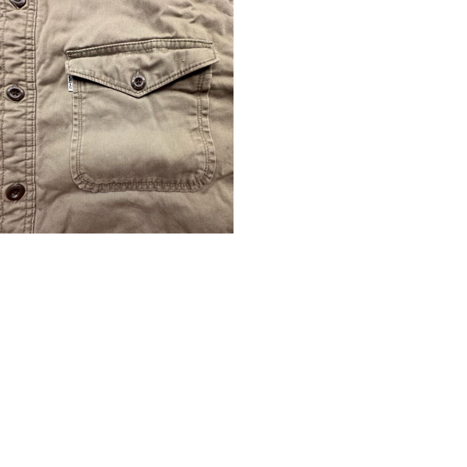 Levi's Levi's Button-Up Shacket Mens XL Long Sleeve Brown Twill Sherpa Pile Lined Button Up Shirt Size US XL / EU 56 / 4 - 9 Thumbnail
