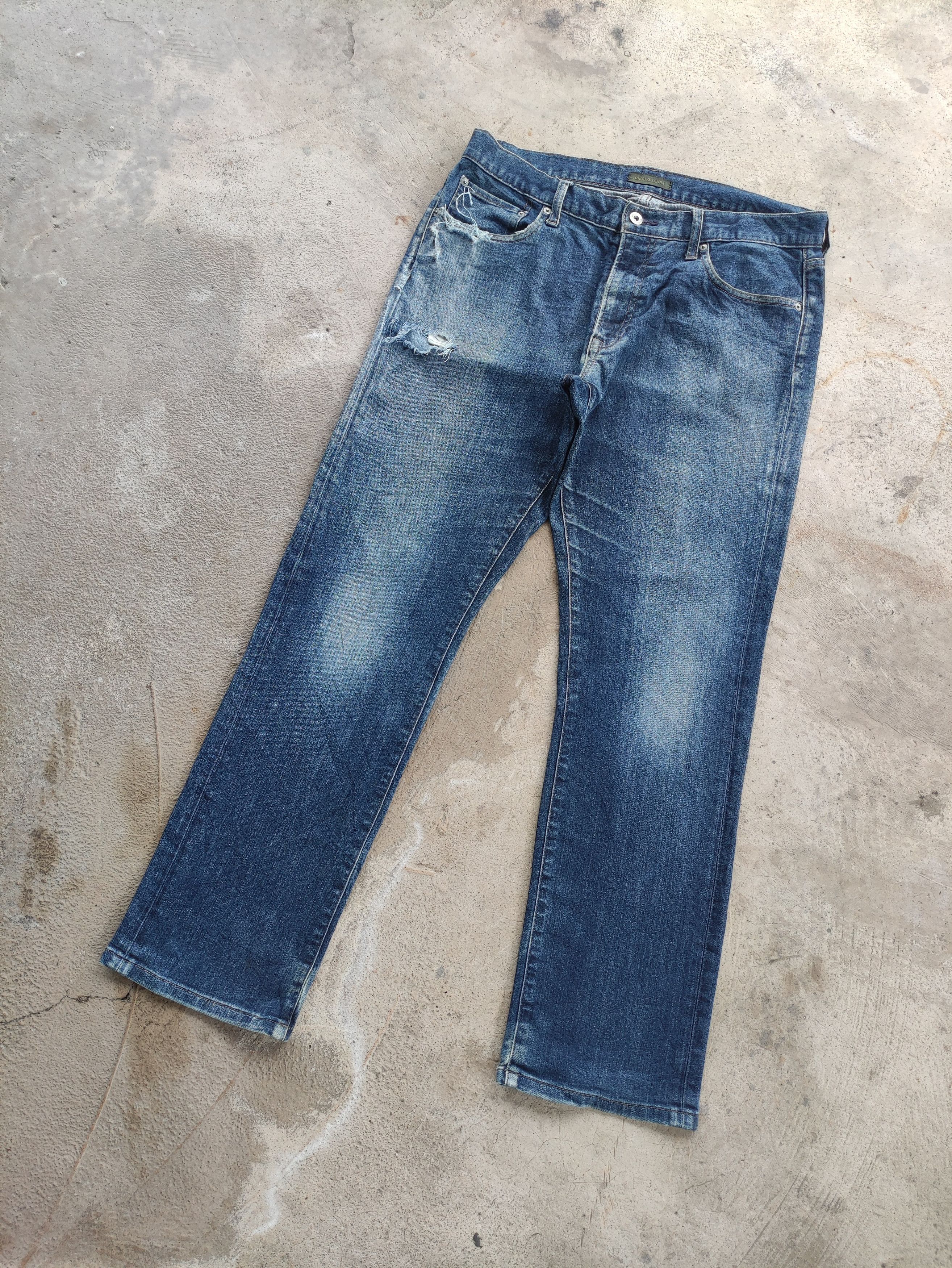 Japanese Brand Vintage Japanese Brand Distressed Faded Denim Pants Size US 31 - 2 Thumbnail