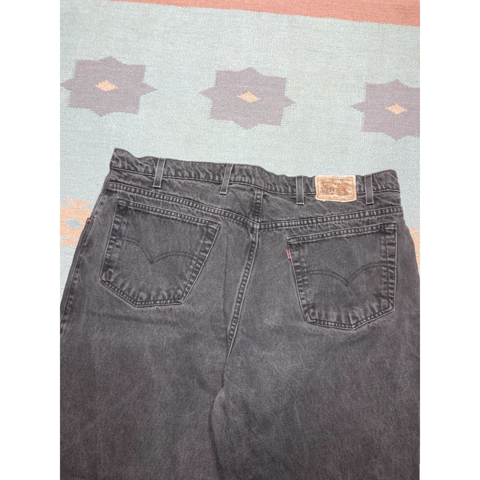 Levi's VINTAGE Levi’s 545 Jeans Wide-Leg Baggy Black 42x30 Mens Levis 545 Skater Brown Tab Size US 42 / EU 58 - 3 Thumbnail