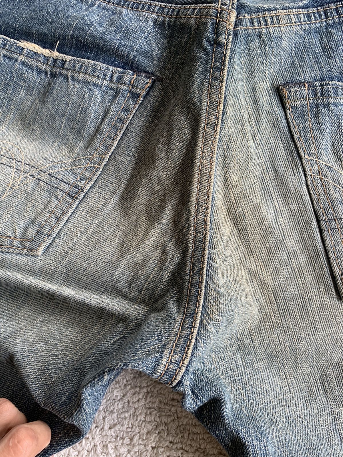 Edwin 505ZX Redline Selvedge distressed denim