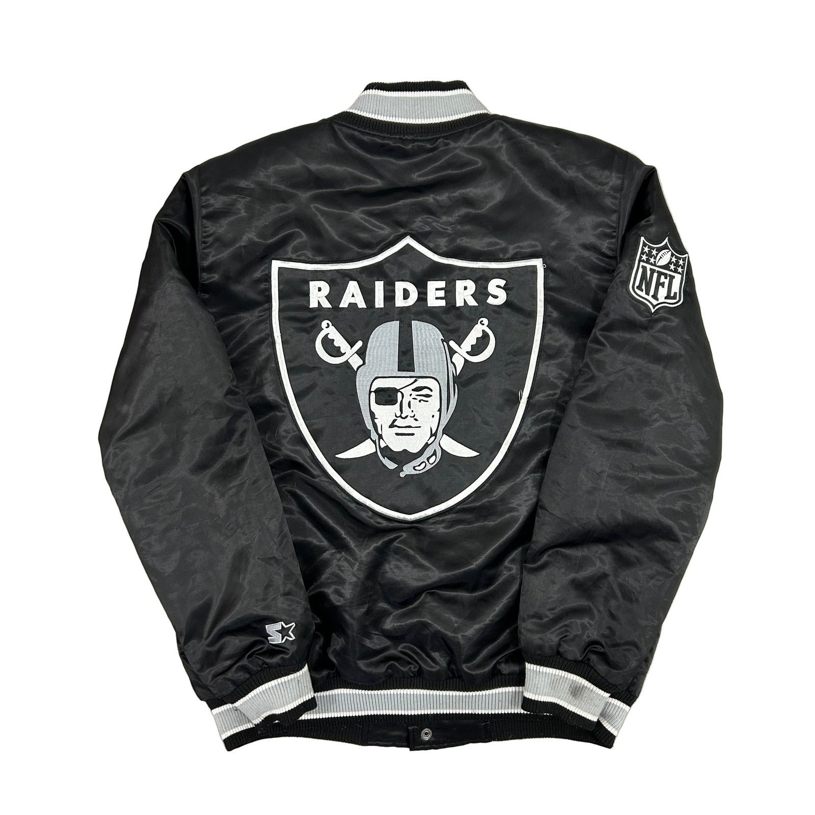 Starter Vintage 90s NFL Starter Raiders Satin Football Jacket Size US M / EU 48-50 / 2 - 4 Thumbnail
