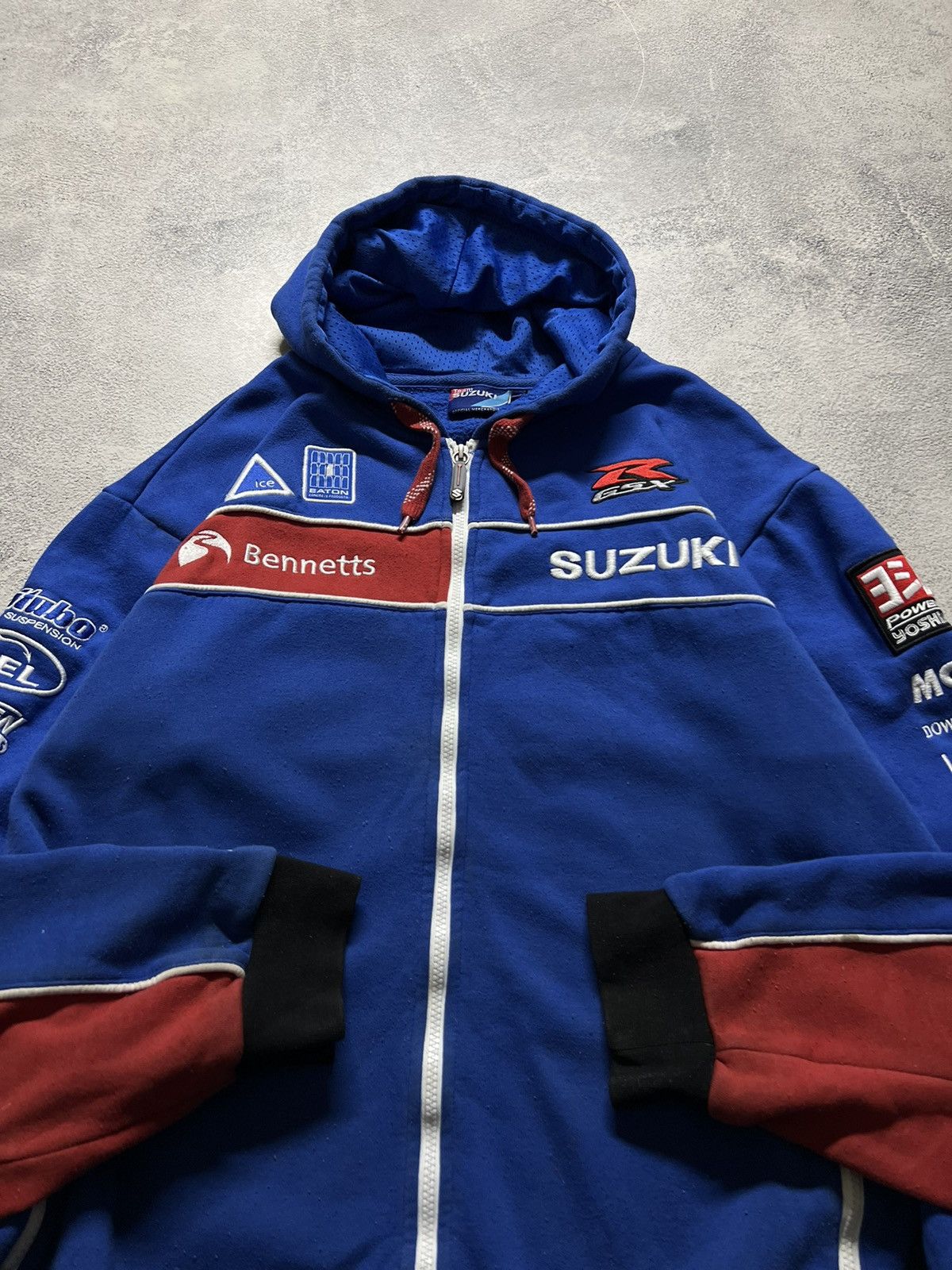 Vintage Vintage Y2k Suzuki GSX 💙 Racing Zip Hoodie 00’s Size US XXL / EU 58 / 5 - 6 Thumbnail