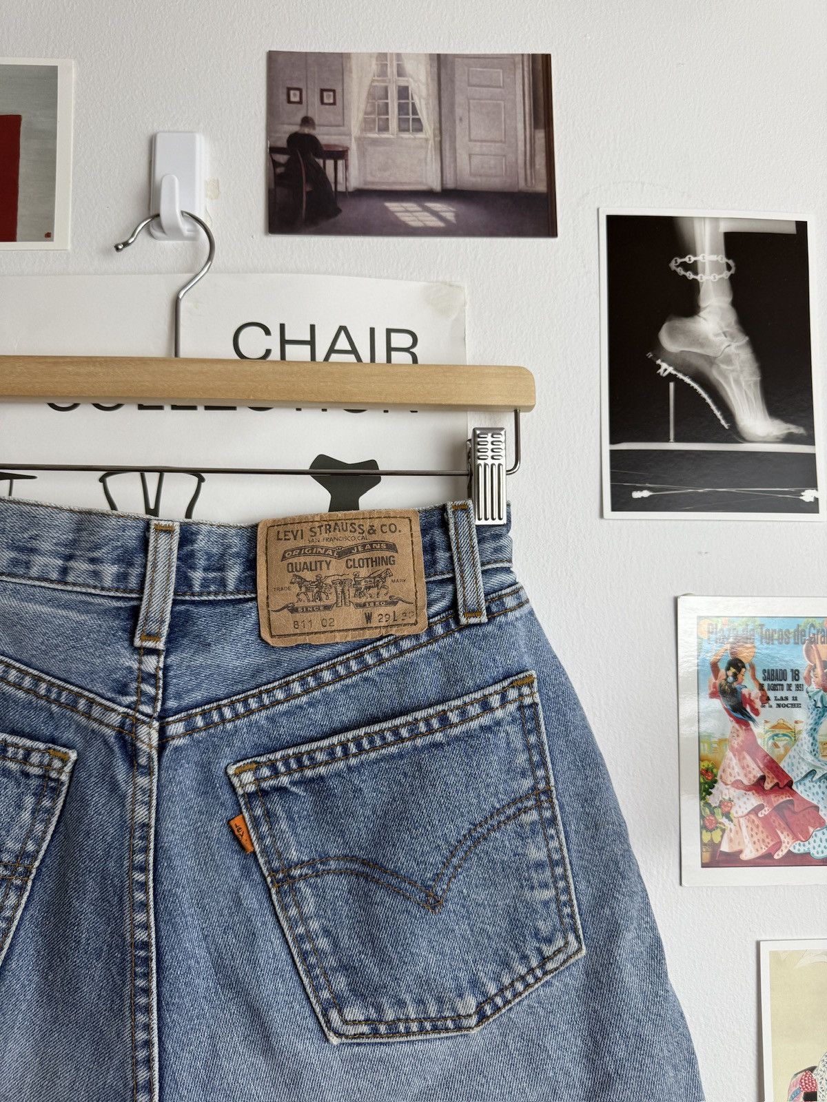 Levi's × Levi's Vintage Clothing × Vintage Vintage 90s Levi’s 811 orange tab denim shorts 29 usa retro Size 29" - 4 Thumbnail