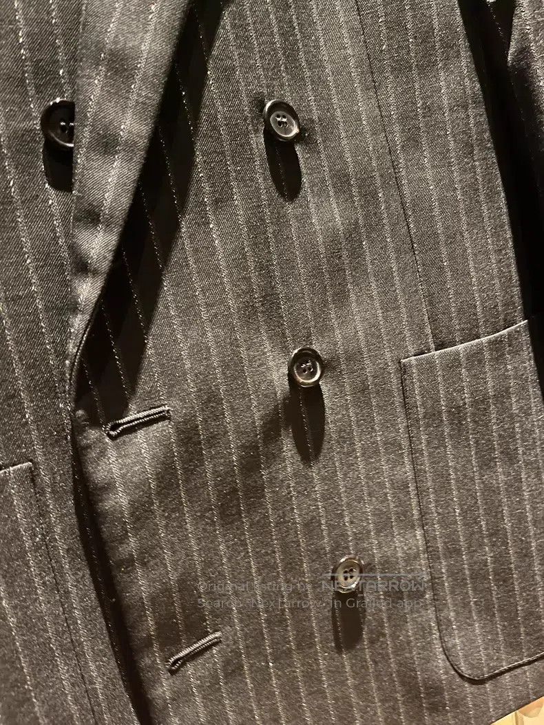 Saint Laurent Paris Saint Laurent Paris Classic Silver Thread Double Breasted Size US M / EU 48-50 / 2 - 3 Thumbnail