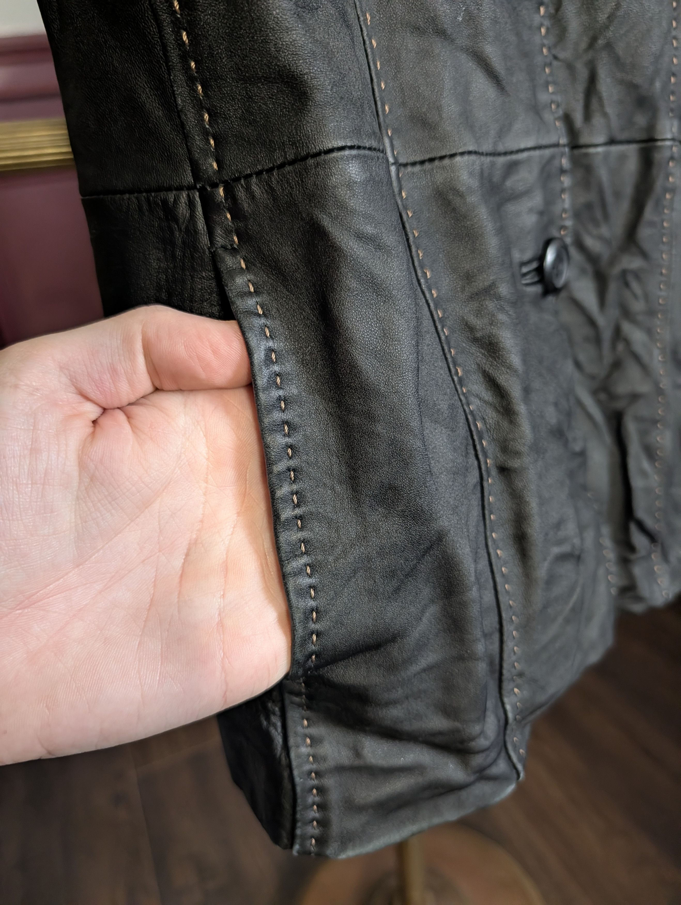 Pendleton Black real leather hand stitched VTG biker jacket S Size S / US 4 / IT 40 - 4 Thumbnail