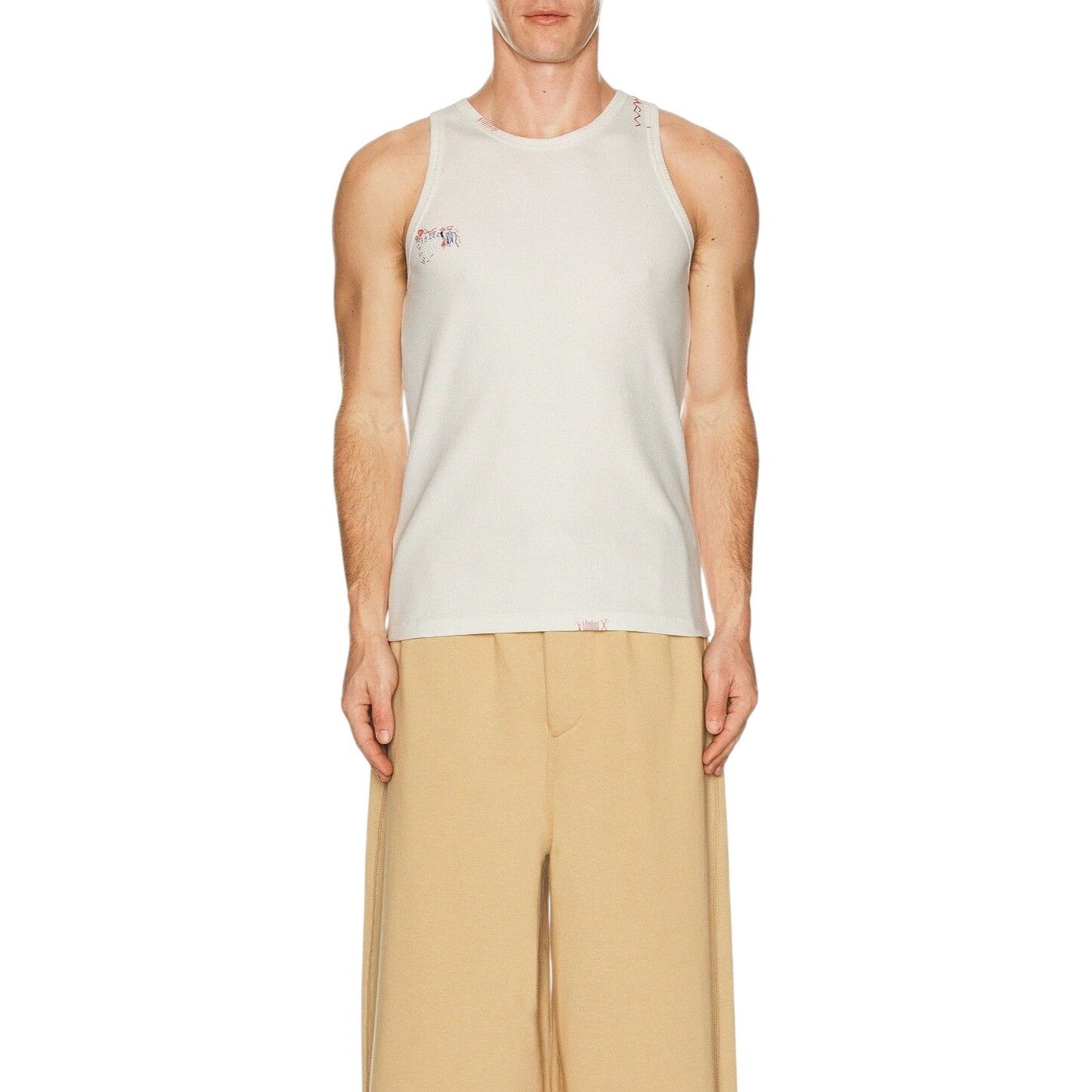 Marni Marni Tank Top in Lily White 48 New Mens Sleeveless Ribbed B Size US M / EU 48-50 / 2 - 1 Thumbnail