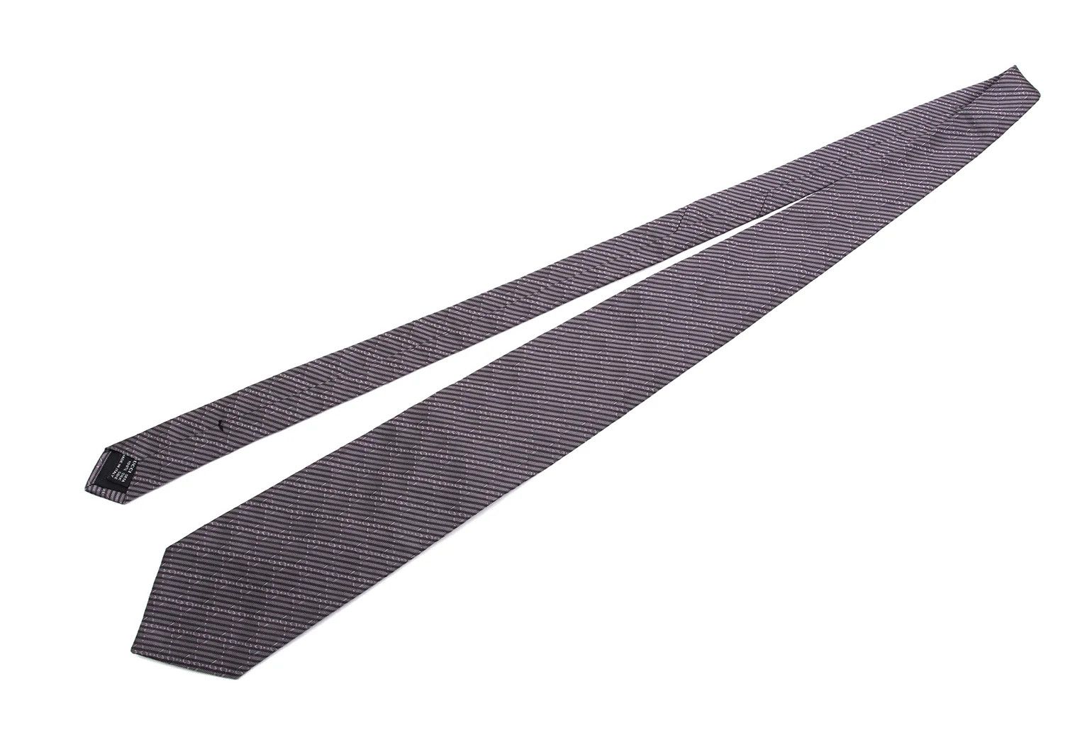 Gucci GG Stripe Jacquard Silk Tie in Gray and Purple Size ONE SIZE - 2 Thumbnail