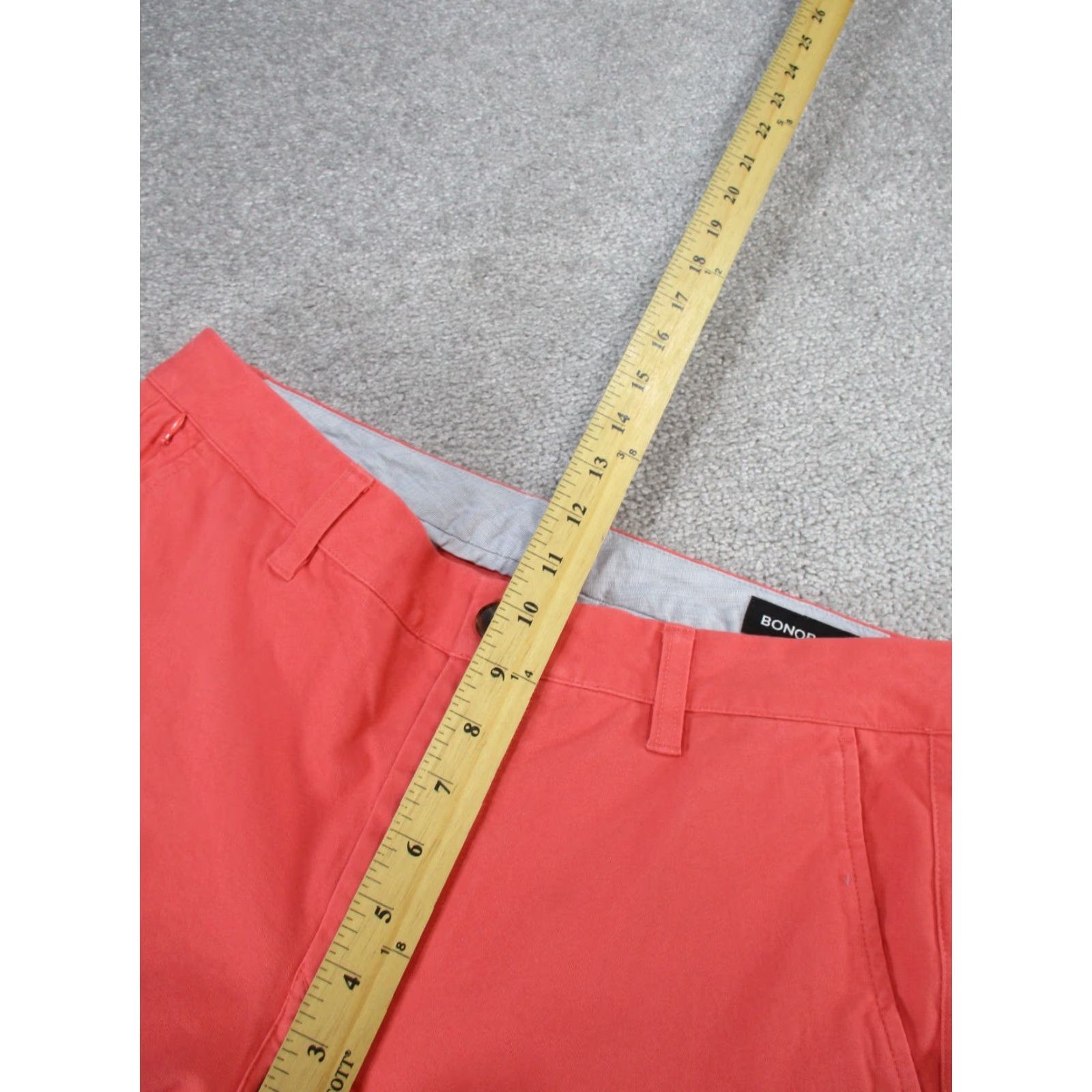 Bonobos Bonobos Pants Mens 31 Athletic Chino Red 31x32 Twill Flat Front Zip City College Preppy Mens Size US 31 - 6 Thumbnail