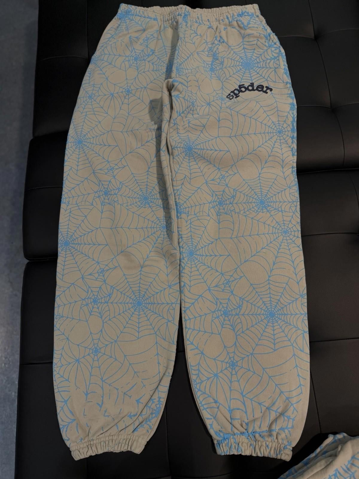Sp5der Size L - Sp5der Worldwide Blue Sweatpants Young Thug Spider Size US 34 / EU 50 - 2 Thumbnail