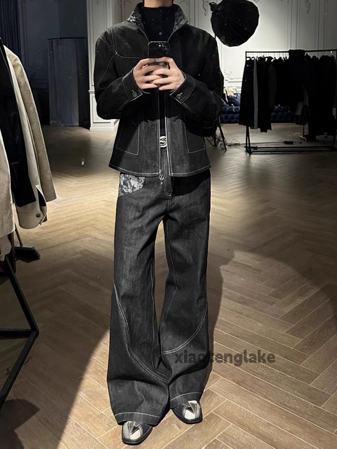 Jean Unisex outdoor punk grunge flared loose baggy jeans Size US 34 / EU 50 - 3 Thumbnail