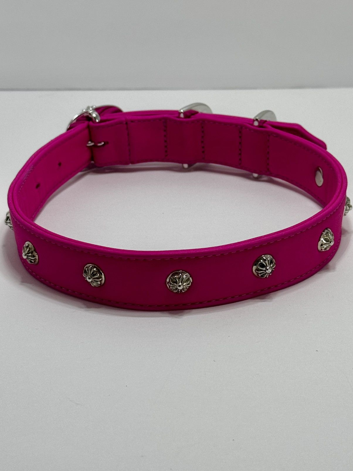 Chrome Hearts Gunslinger Leather Dog Collar
