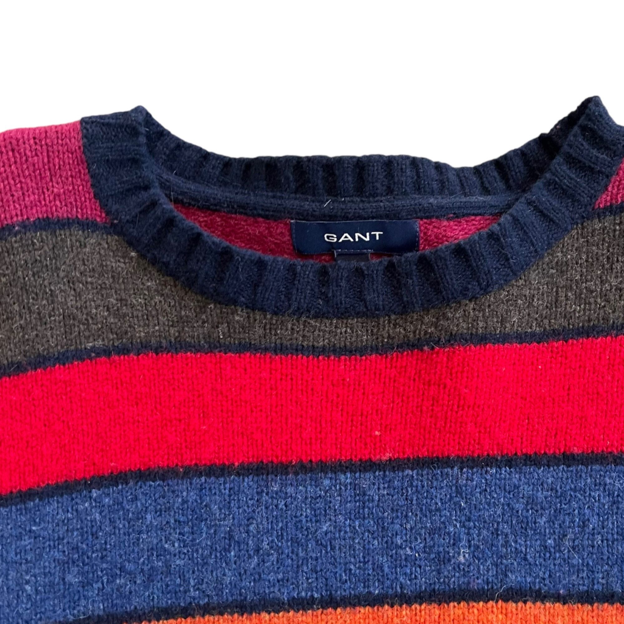 Gant Gant 100% Wool Striped Crewneck Sweater L Size US XL / EU 56 / 4 - 3 Thumbnail