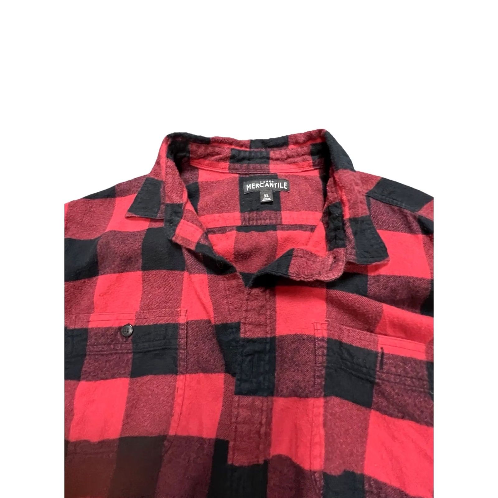 J.Crew J.CREW FLANNEL SHIRT Men XL Red Buffalo Plaid Button-Up Pockets Cotton Long Sleeve Size US XL / EU 56 / 4 - 2 Thumbnail