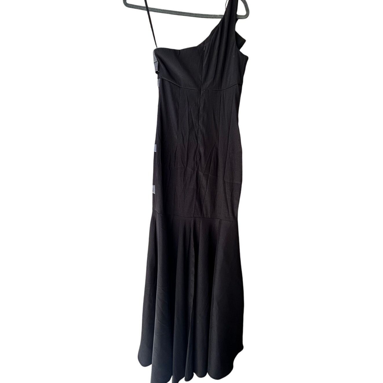 Other Betsy & Adam Black Gray Stretch One Shoulder Mermaid Gown 8 Size M / US 6-8 / IT 42-44 - 3 Thumbnail