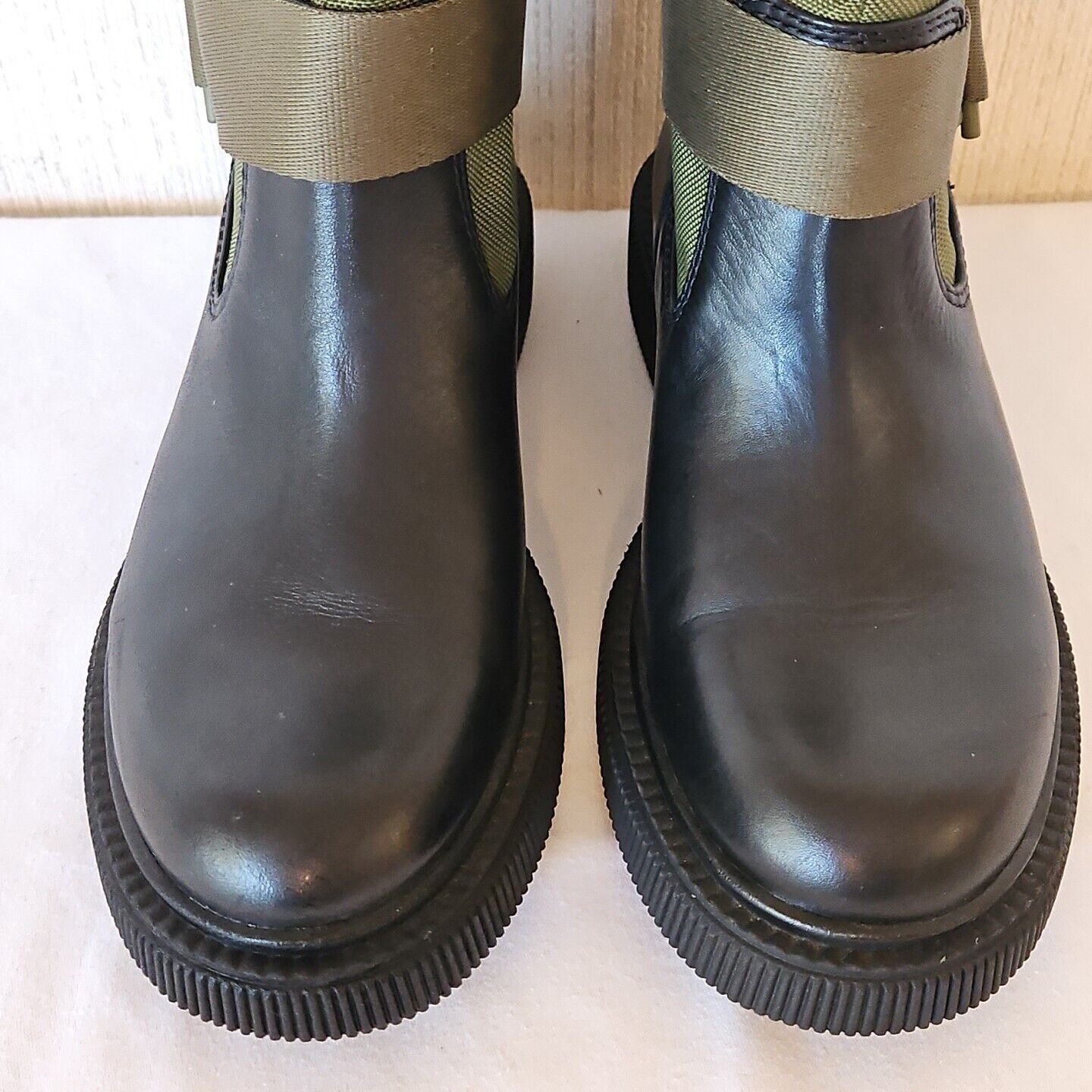 Franco Sarto Franco Sarto Leather Ankle Boots Womens 5 M Green Nylon Jan Size US 5 / IT 35 - 4 Thumbnail