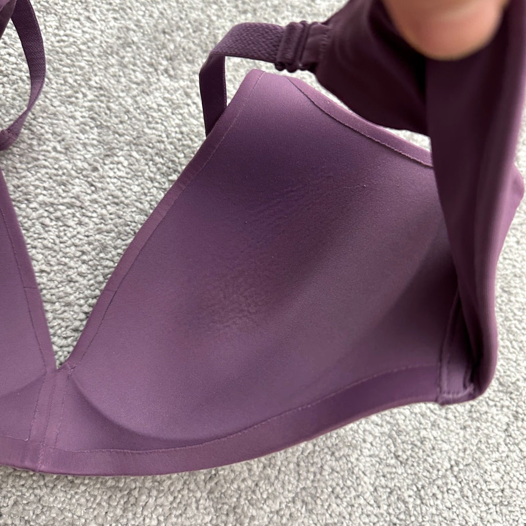 Victoria's Secret VINTAGE Victoria's Secret Line No Wire Bra Womens 34D Purple Padded Adjustable Strap Underwire Shapewear Divider? Size ONE SIZE - 6 Thumbnail