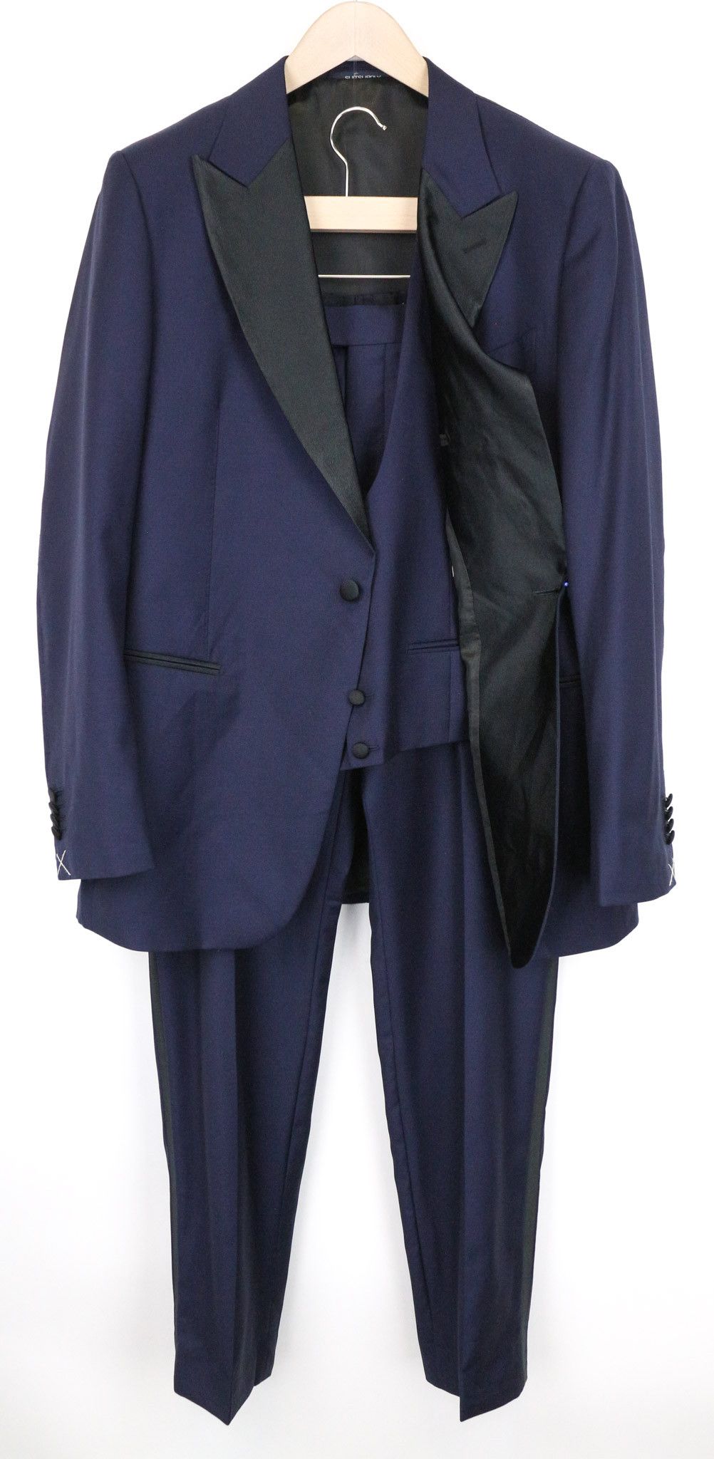Suitsupply LAZIO TUX UK42R Blue Wool S130s 3Pc Suit 75237 Size 42R - 1 Thumbnail