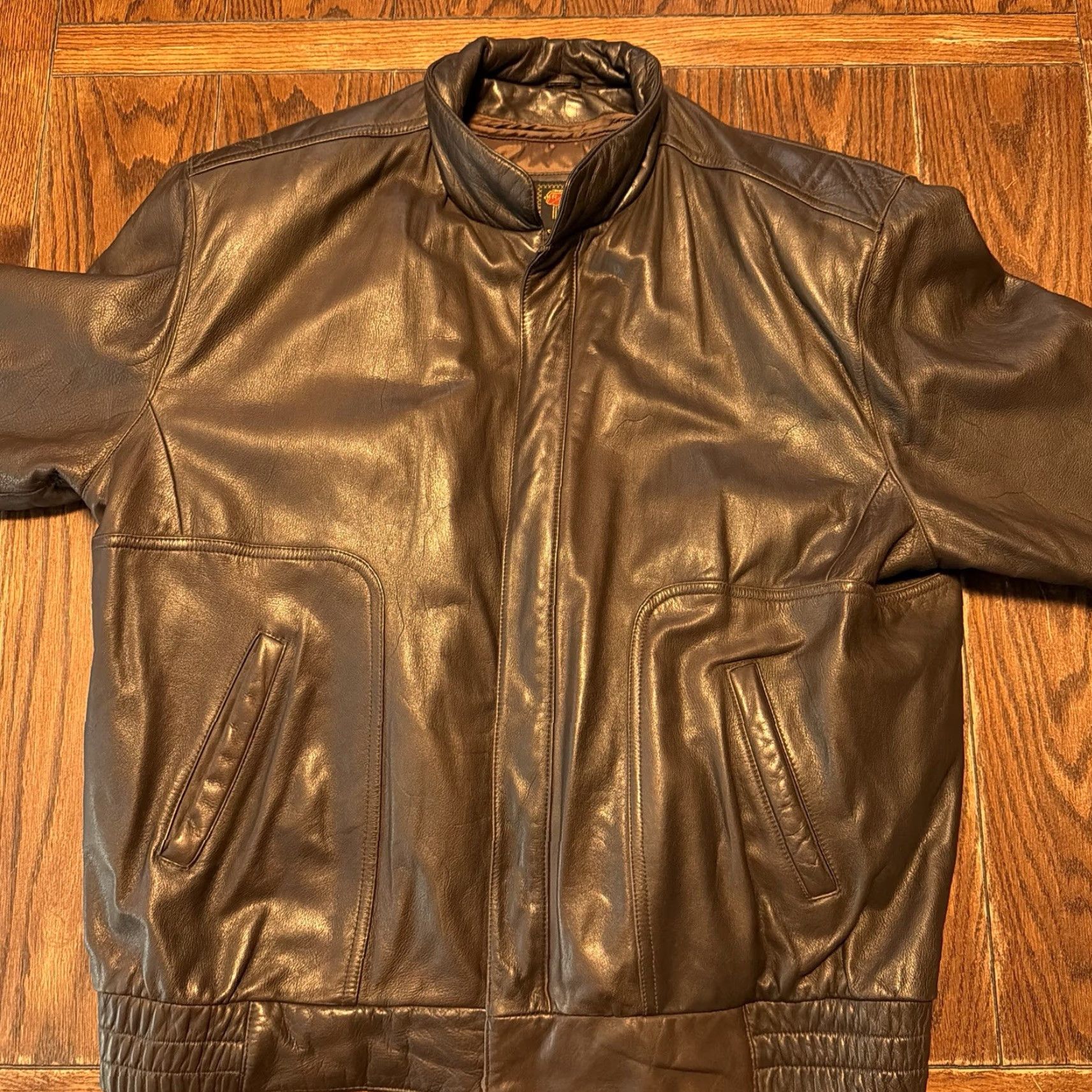 Vintage VTG 90s REED Sportswear Aviator Bomber Leather Jacket L44 Brown Thinsulate Liner Mens Jacket Size US S / EU 44-46 / 1 - 2 Thumbnail