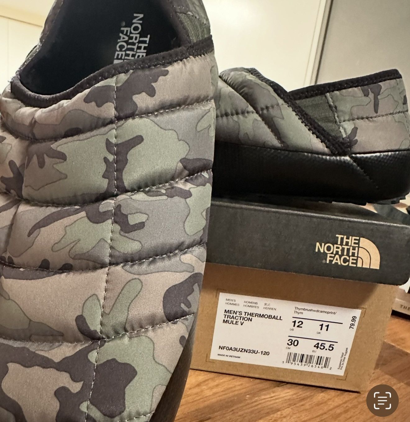 The North Face Men’s - The North Face - Thermoball Traction - sz 12, camo Size US 12 / EU 45 - 1 Thumbnail