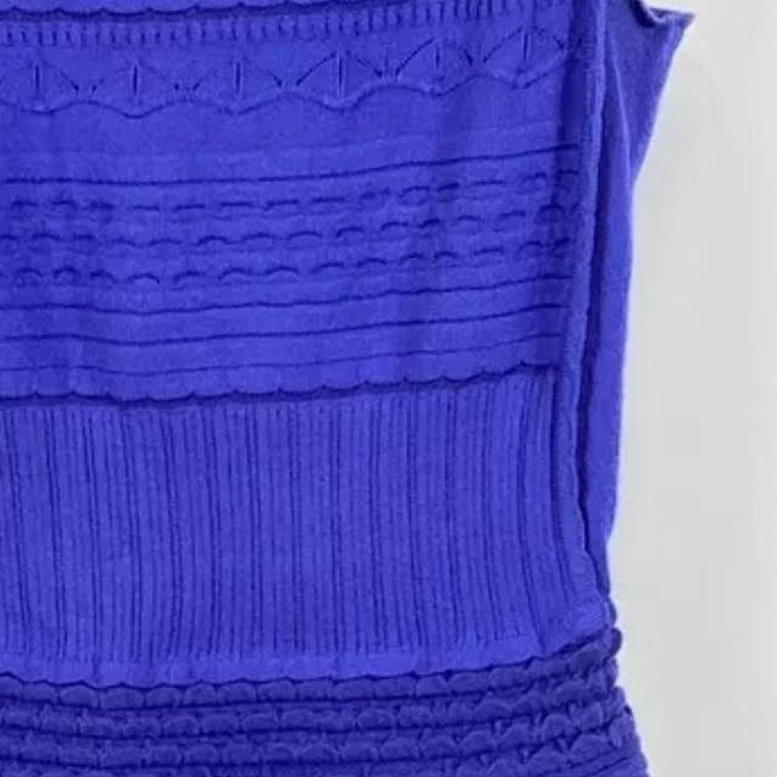 Missoni M Missoni Y2K Blue Knit Mini Dress Bodycon Flared Skirt Size XS / US 0-2 / IT 36-38 - 3 Thumbnail