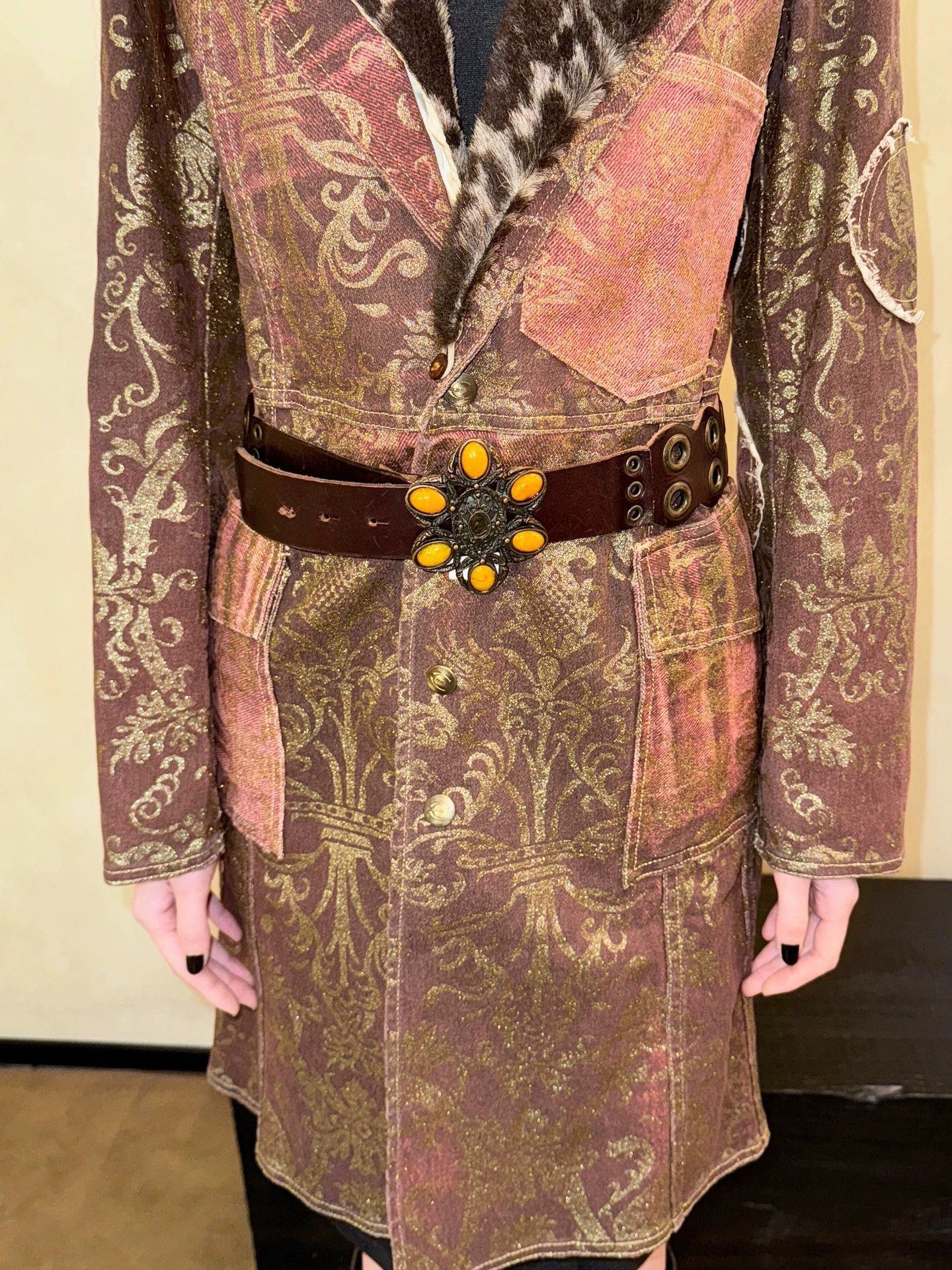 Just Cavalli Just Cavalli Brown Floral Belt Vintage Size ONE SIZE - 4 Thumbnail