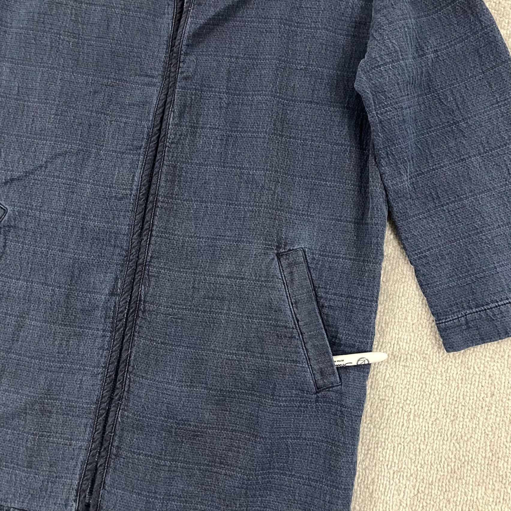 Eileen Fisher Eileen Fisher Womens Medium Blue Open Front Jacket Pockets Casual Regular Fit Size M / US 6-8 / IT 42-44 - 7 Thumbnail