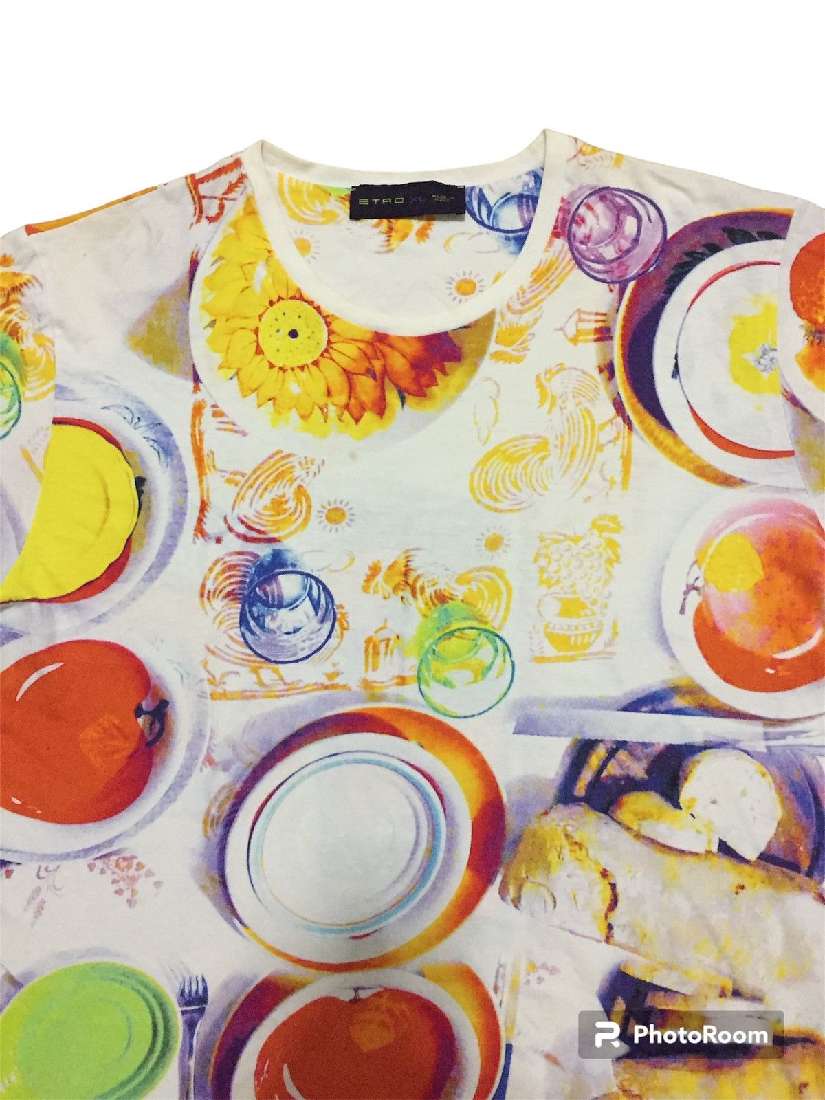 Etro Etro All-Over Graphic Print Cotton T-shirt Size US XL / EU 56 / 4 - 2 Thumbnail