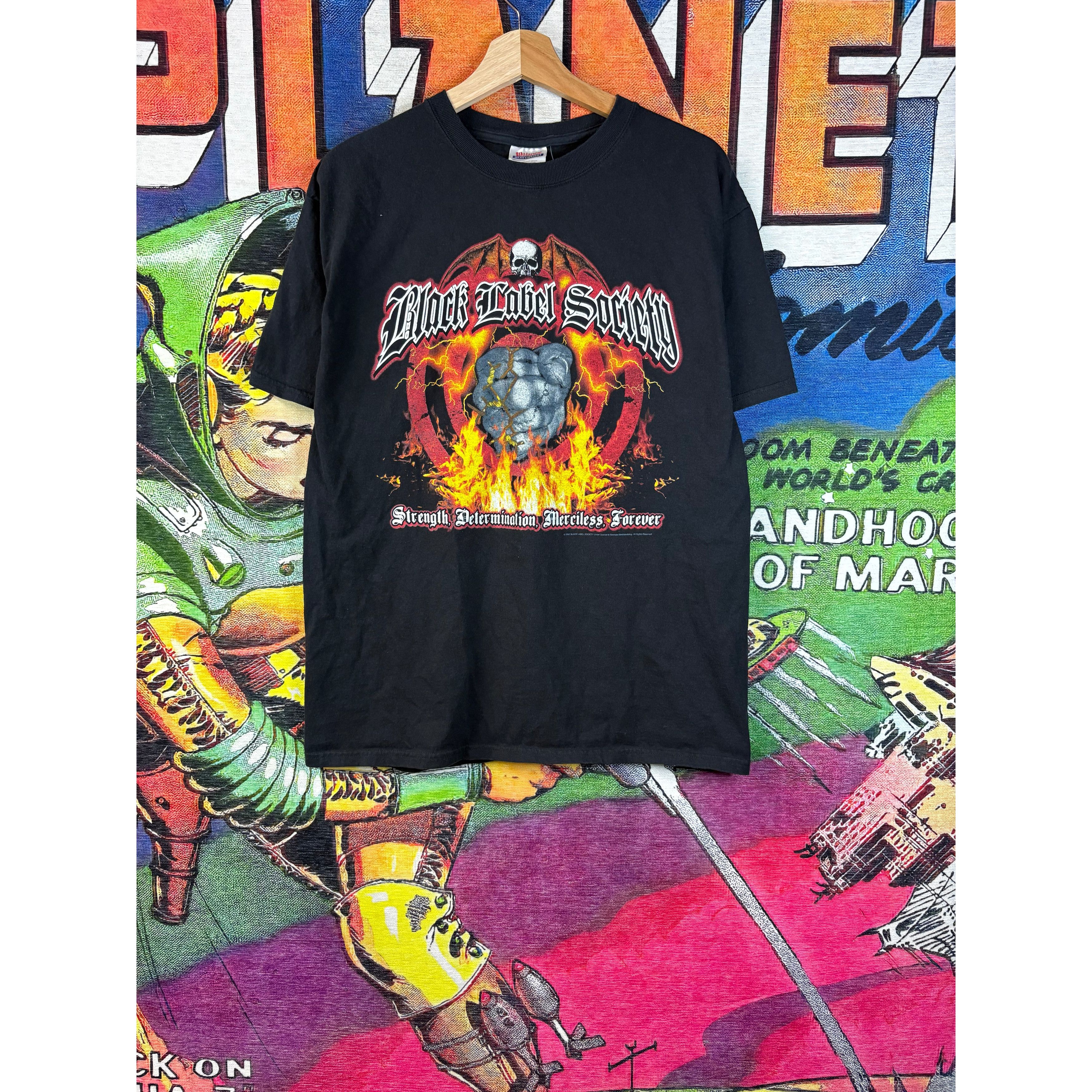 Vintage Y2K "Black Label Society Fist Doom Crew Worldwide Tour Tee Size US L / EU 52-54 / 3 - 1 Thumbnail