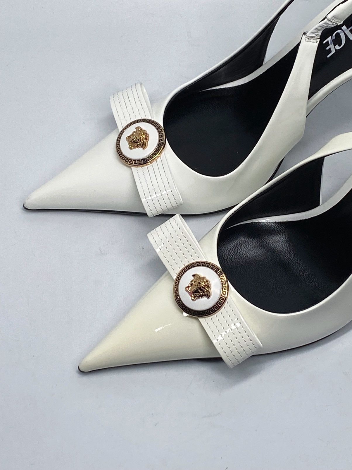 Versace Versace Gianni Ribbon 110mm Slingback Pumps size 37.5 Size US 7.5 / IT 37.5 - 10 Thumbnail