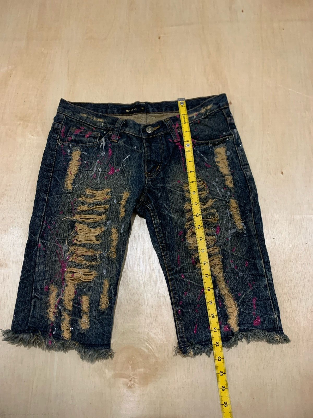 20471120 Distressed Denim kui Painter Ifsixwasnine Style Jeans Size US 33 - 13 Thumbnail