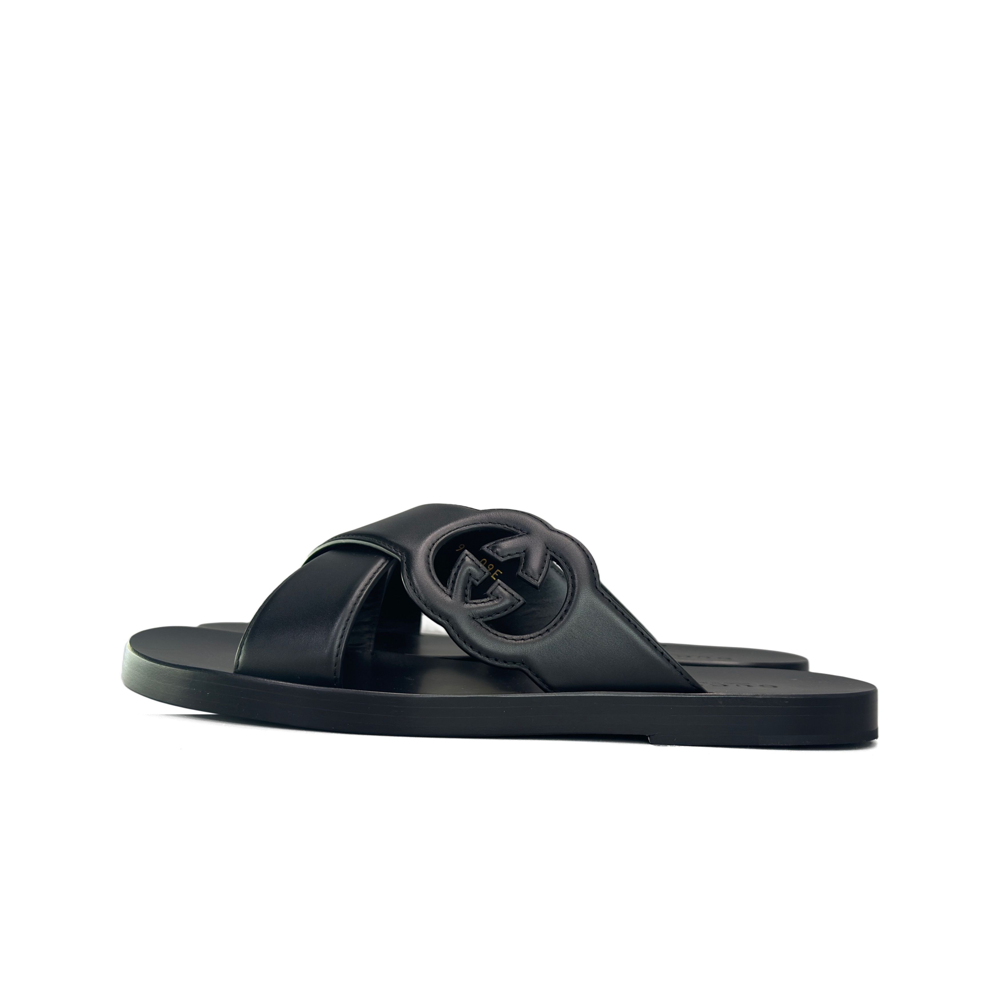 Gucci Gucci Interlocking Leather Slides Size 10 Size US 10 / EU 43 - 1 Thumbnail