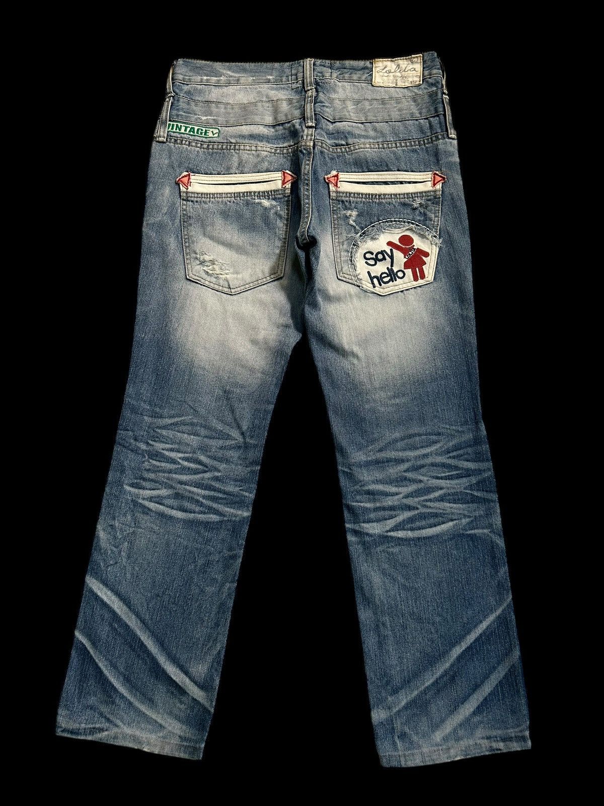 Japanese Brand × Kapital × Vintage Double Waist Lolita Japanese Punk Style Denim Jeans Size US 32 / EU 48 - 2 Thumbnail