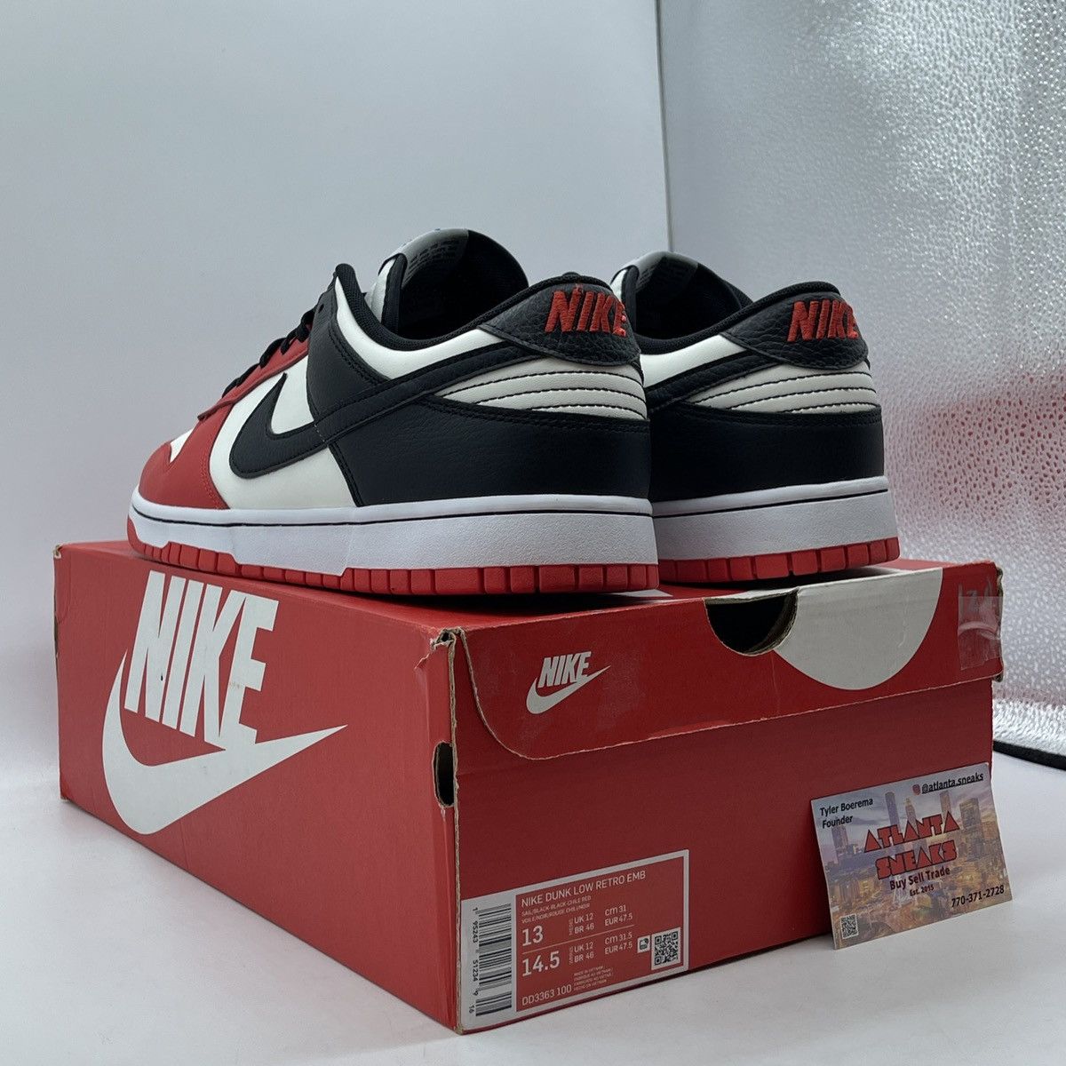 Nike NBA x Dunk low EMB 75th Anniversary - bulls Size US 13 / EU 46 - 4 Thumbnail