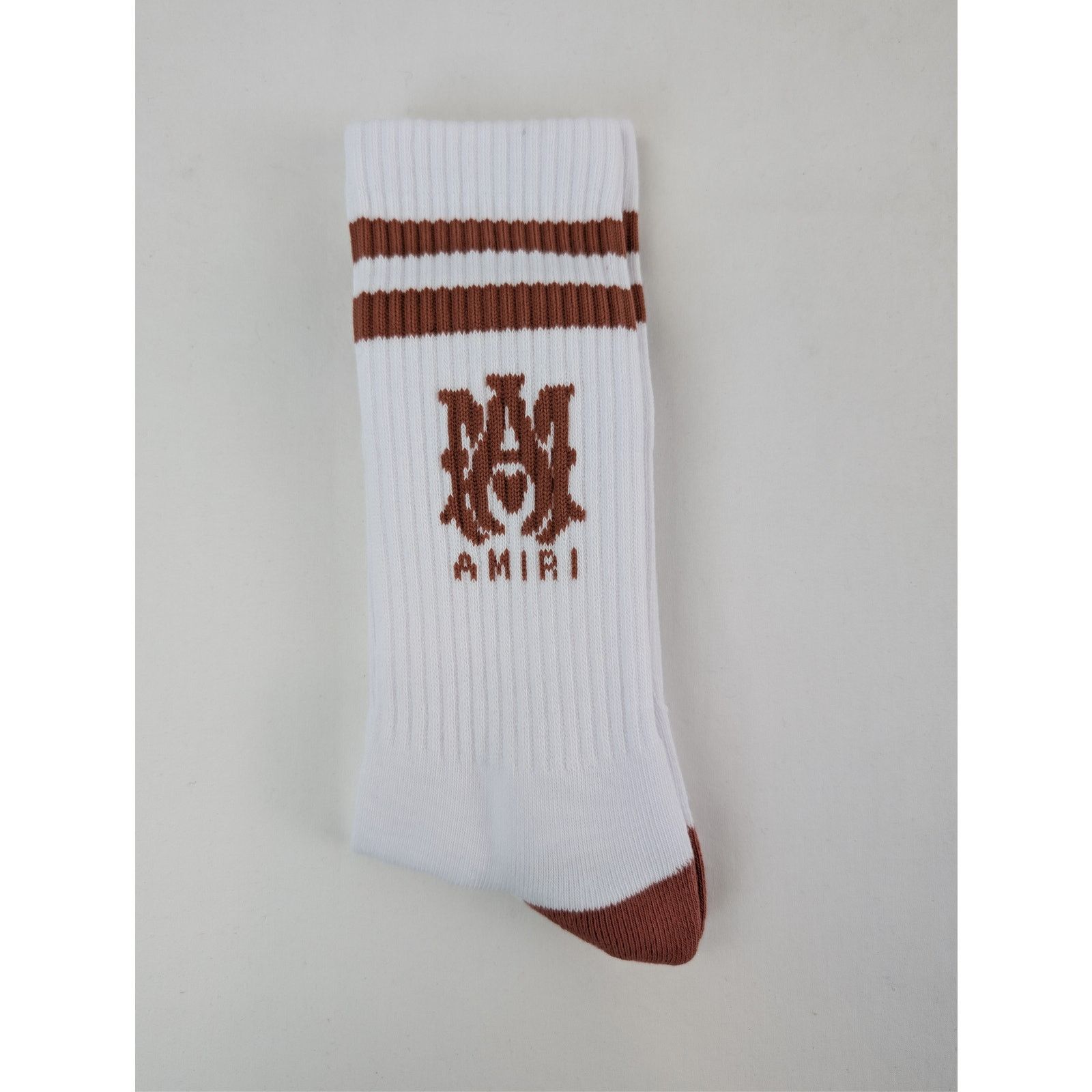 Amiri o1rshd1 Size: 45-46 / MA Stripe Socks in White / Cork Size ONE SIZE - 2 Thumbnail