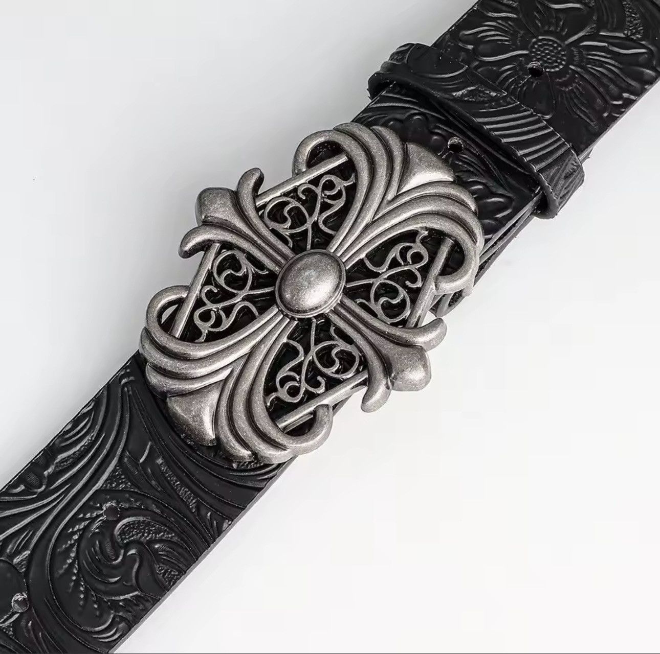 Other Retro Men's Belt Bohemian Style-Chic Black PU Leather Belt Size ONE SIZE - 3 Thumbnail
