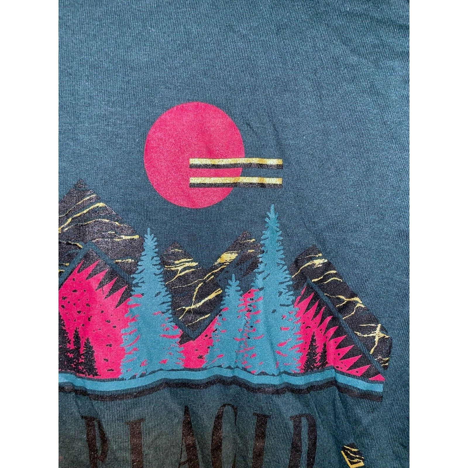 Vintage Vintage Lake Placid Shirt Mountain Tree Tee 1990s VTG 90s L Size US L / EU 52-54 / 3 - 2 Thumbnail