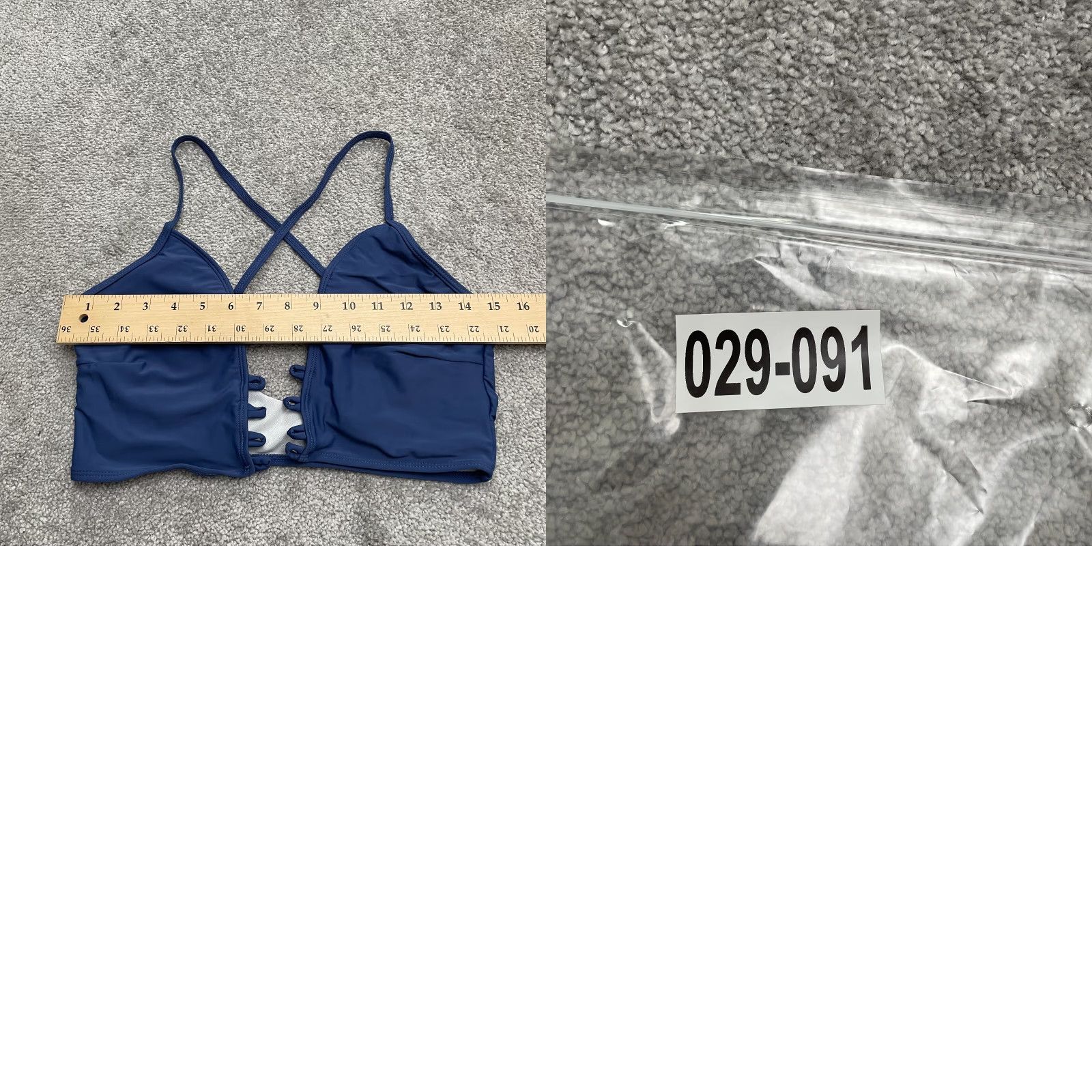 ZAFUL Zaful BikiniTop Adult 8 Blue Crossback Tie Front Racerback Beach Women Size M / US 6-8 / IT 42-44 - 8 Thumbnail